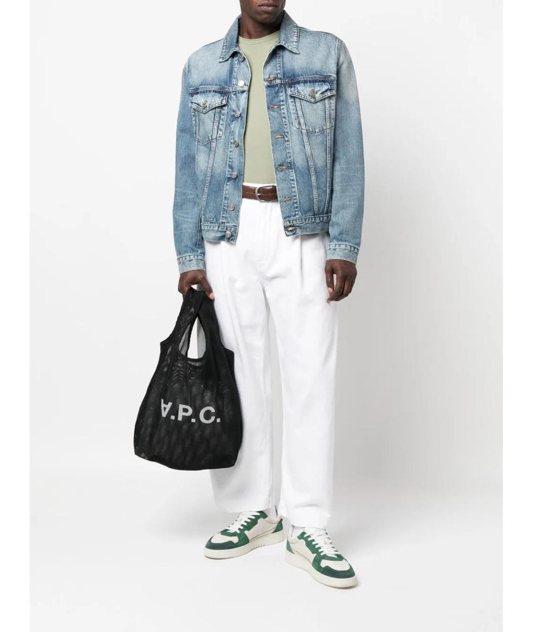 A.P.C. Черная тканевая сумка тоут, фото 2