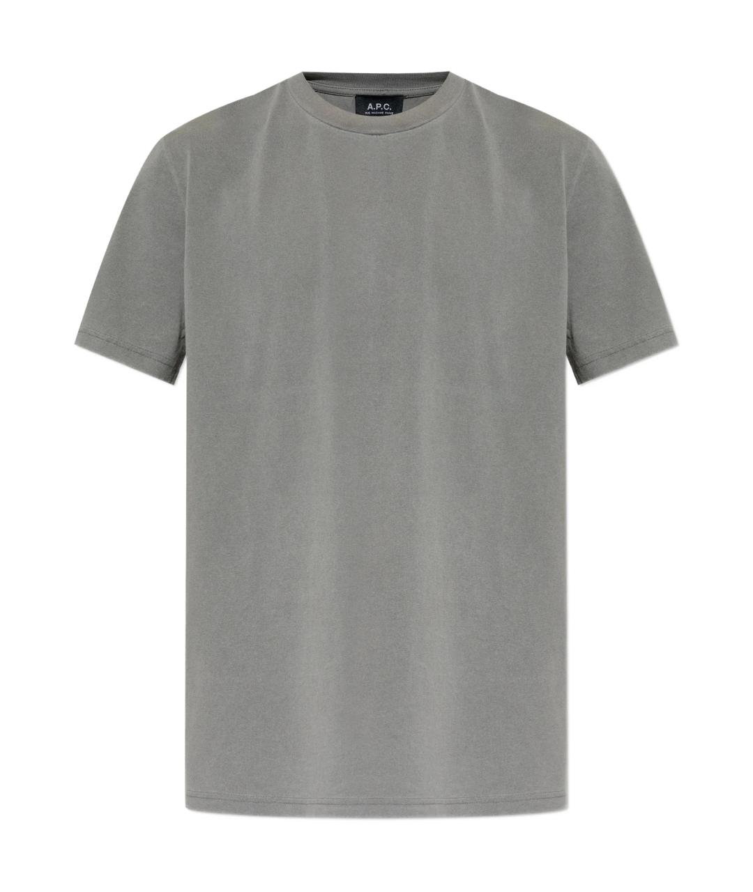 A.P.C. Серая хлопковая футболка, фото 1