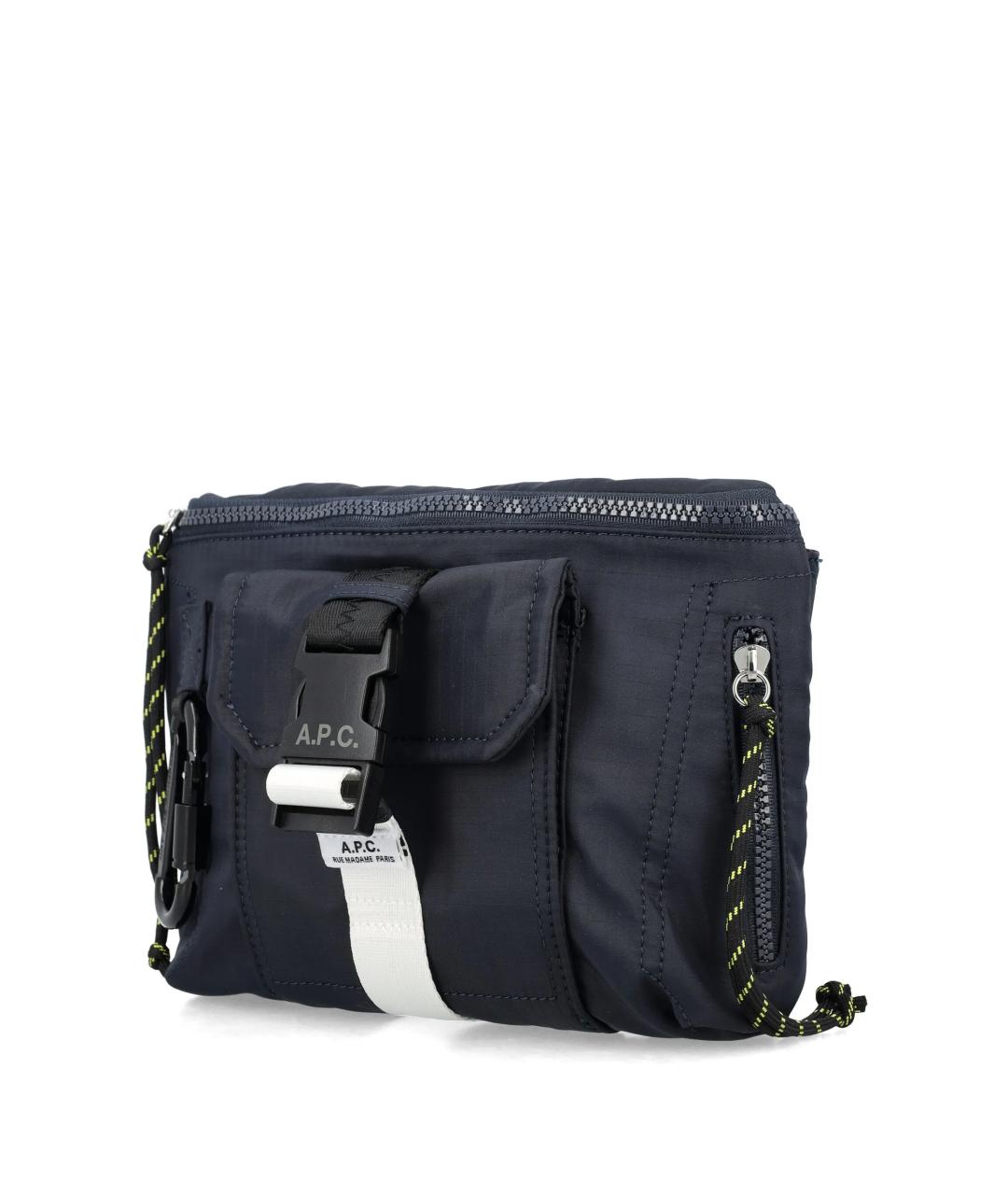 A.P.C. Синяя синтетическая барсетка, фото 4