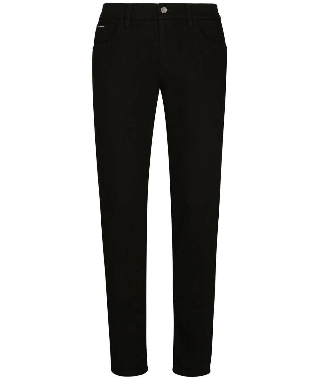 DOLCE&GABBANA Черные хлопковые джинсы скинни, фото 1