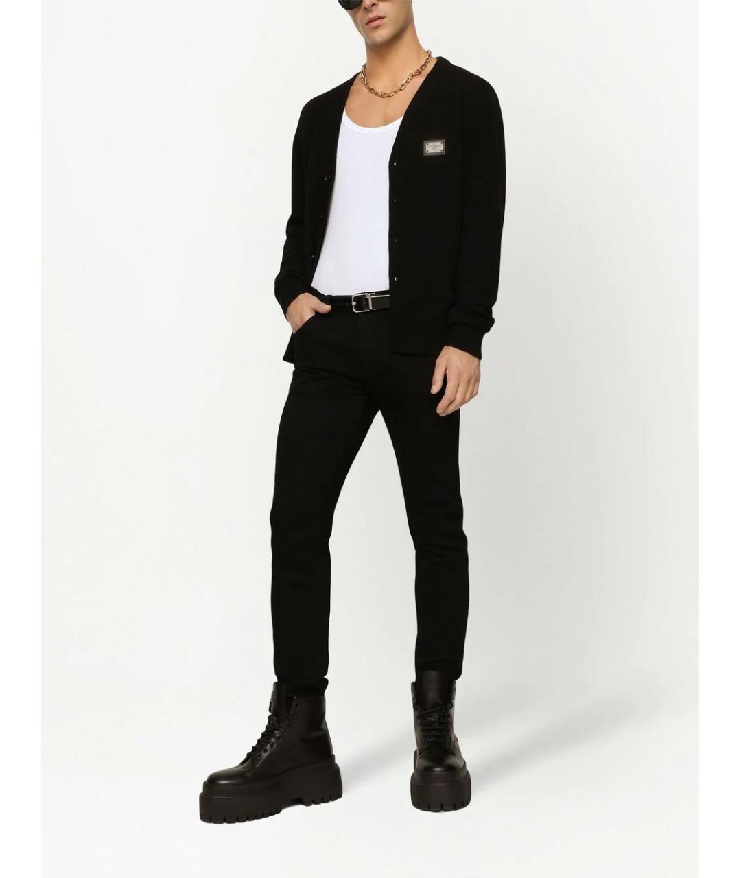 DOLCE&GABBANA Черные хлопковые джинсы скинни, фото 2