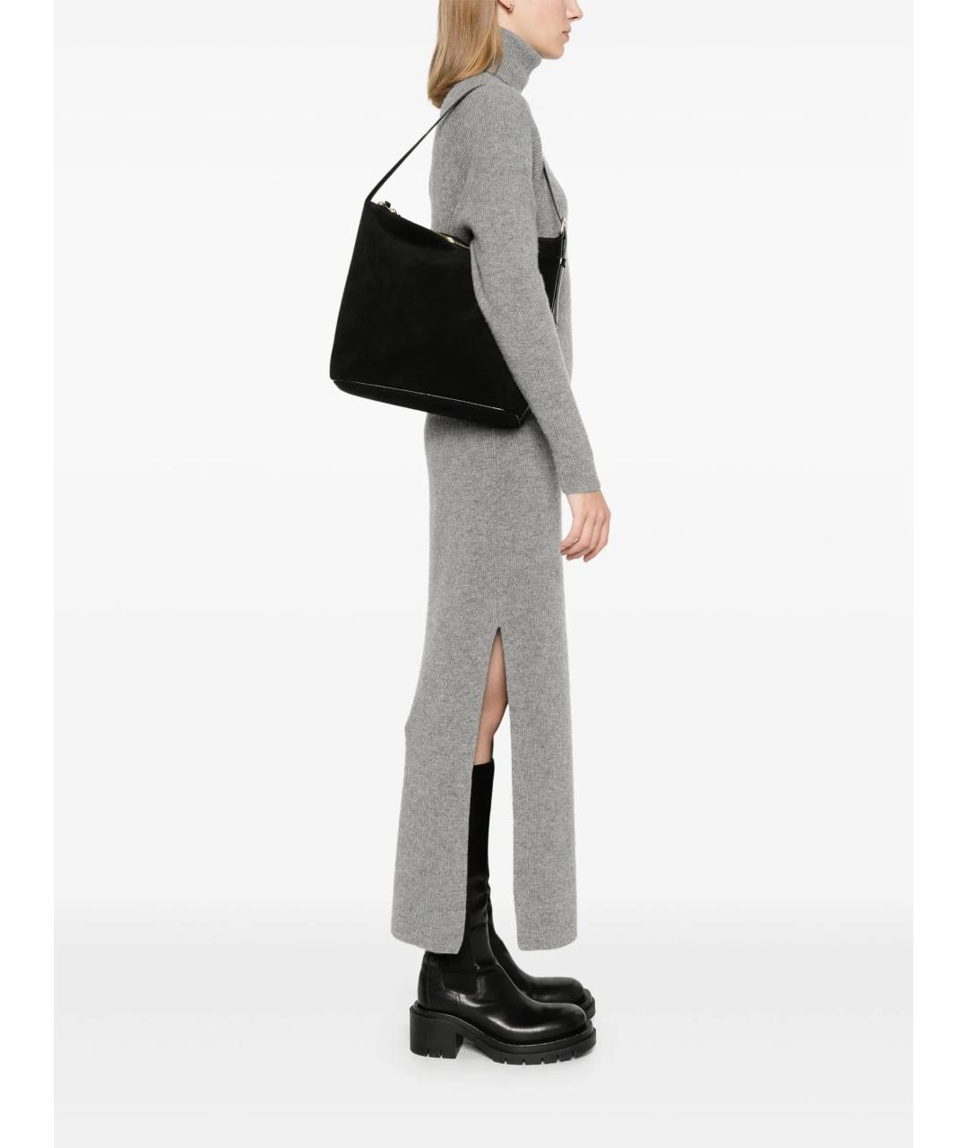 A.P.C. Черная замшевая сумка через плечо, фото 2