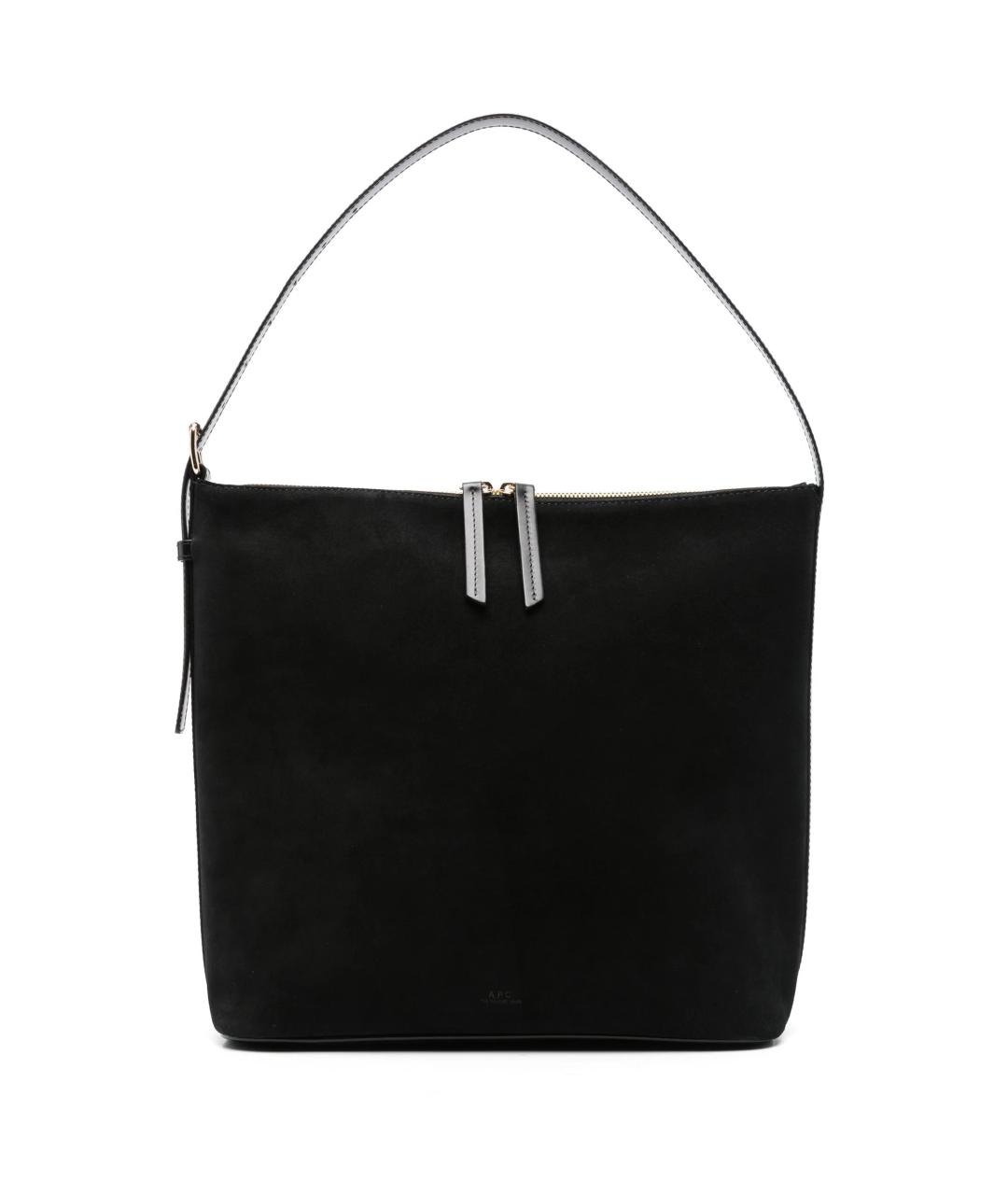 A.P.C. Черная замшевая сумка через плечо, фото 1
