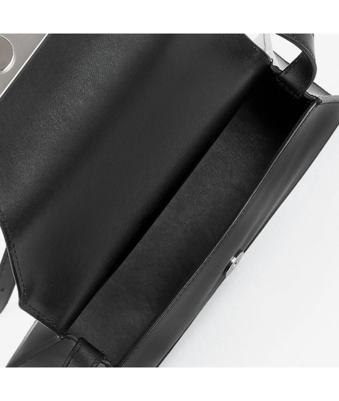 MM6 MAISON MARGIELA Черная кожаная сумка через плечо, фото 4