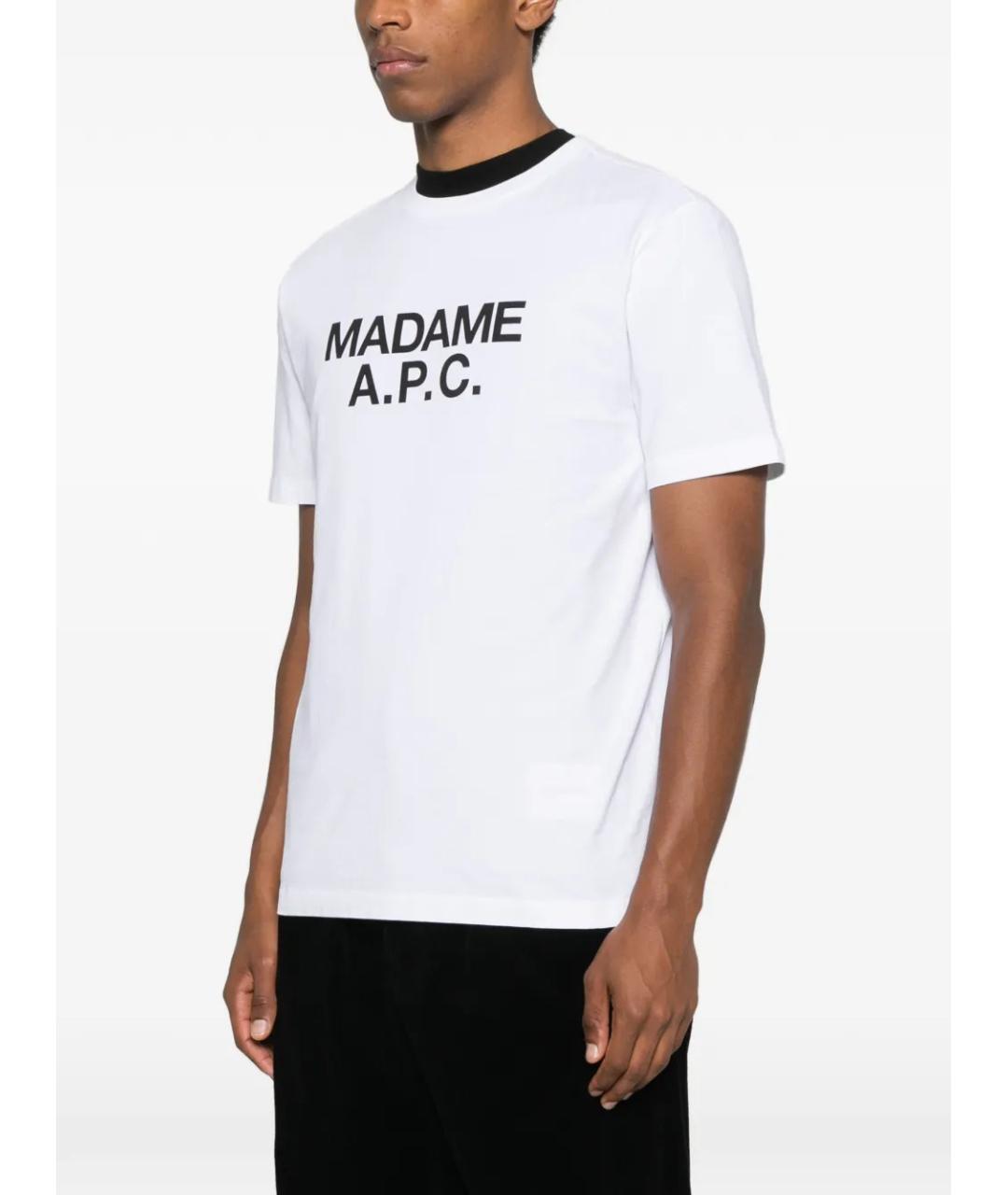 A.P.C. Белая хлопковая футболка, фото 3