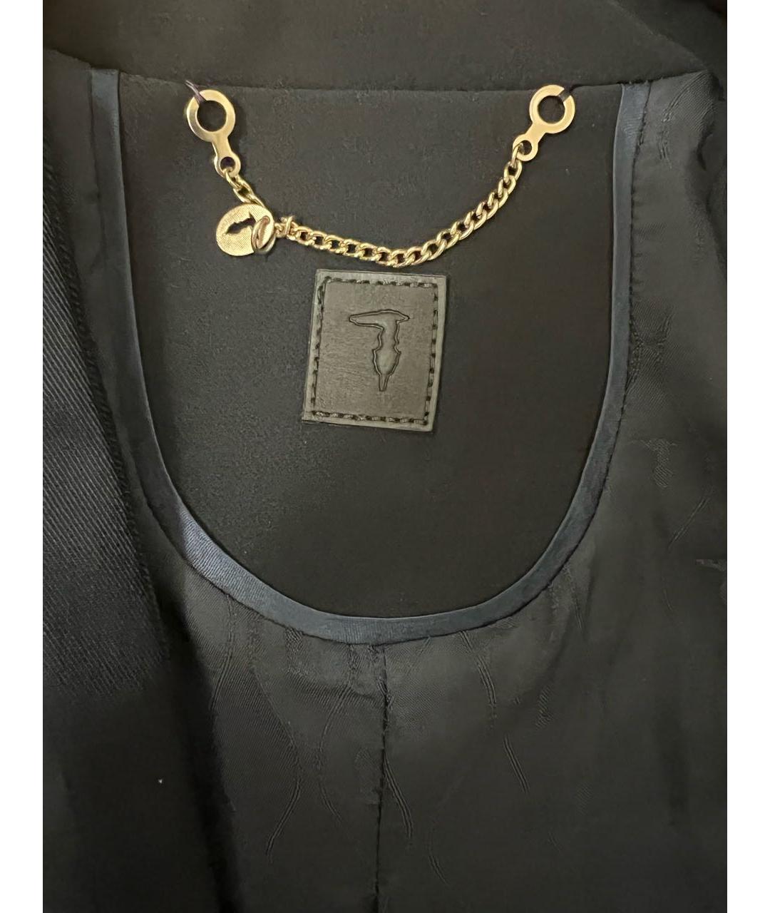 TRUSSARDI Темно-синий полиамидовый жакет/пиджак, фото 3