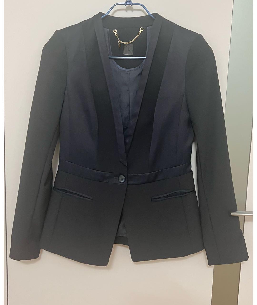 TRUSSARDI Темно-синий полиамидовый жакет/пиджак, фото 6