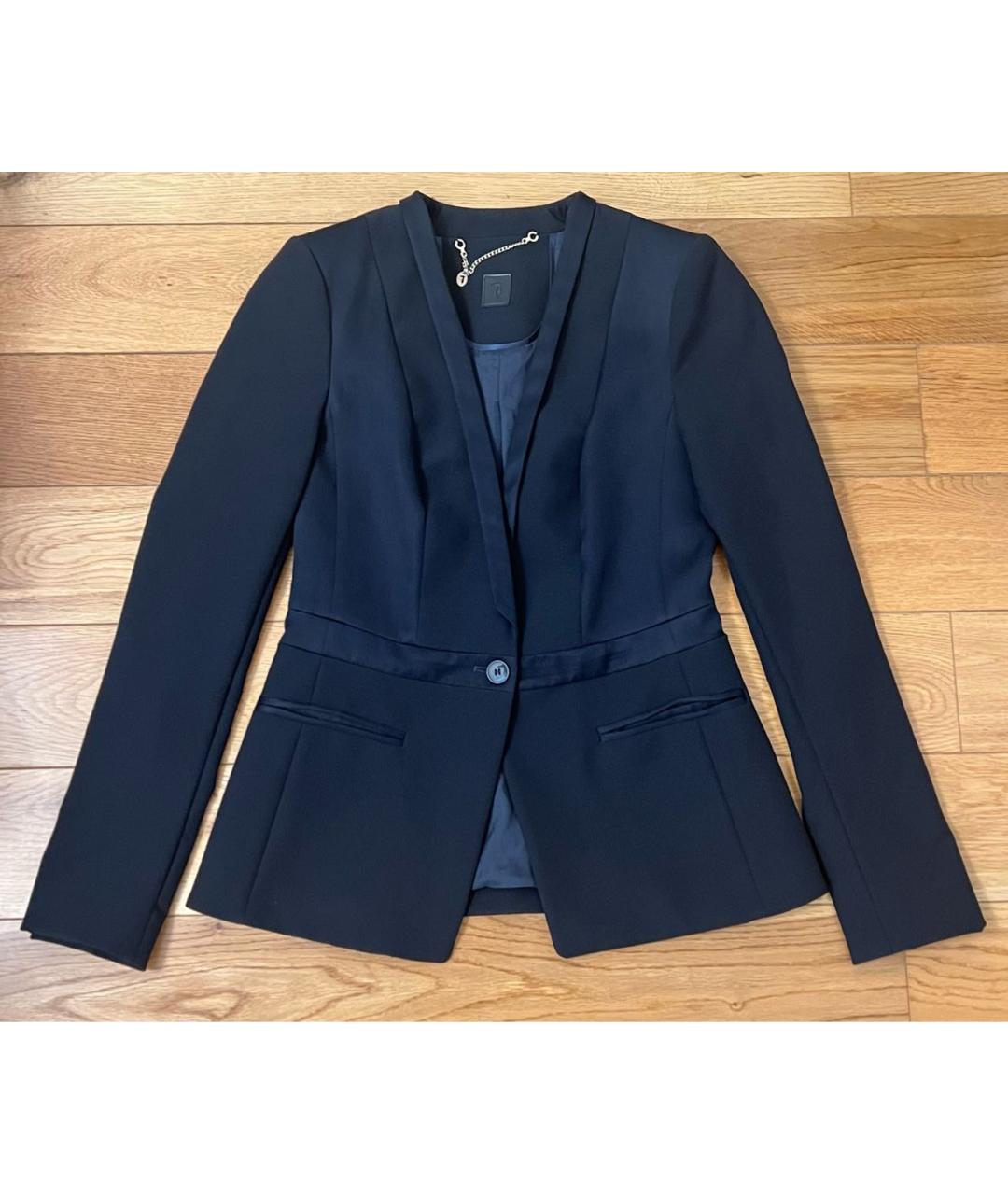TRUSSARDI Темно-синий полиамидовый жакет/пиджак, фото 5