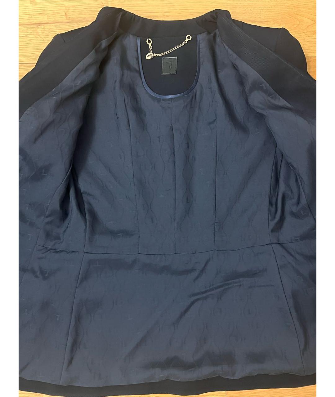 TRUSSARDI Темно-синий полиамидовый жакет/пиджак, фото 2