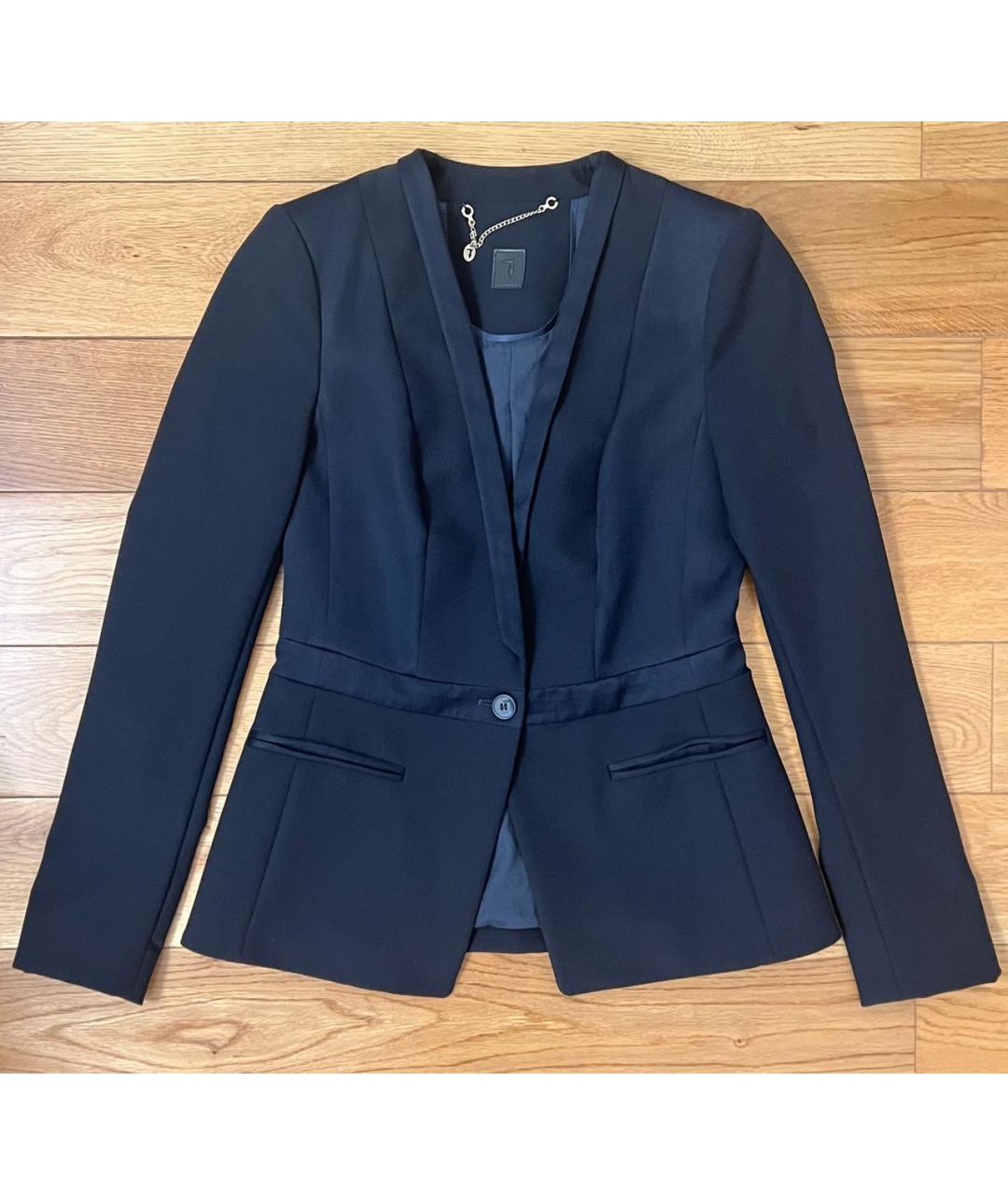 TRUSSARDI Темно-синий полиамидовый жакет/пиджак, фото 9