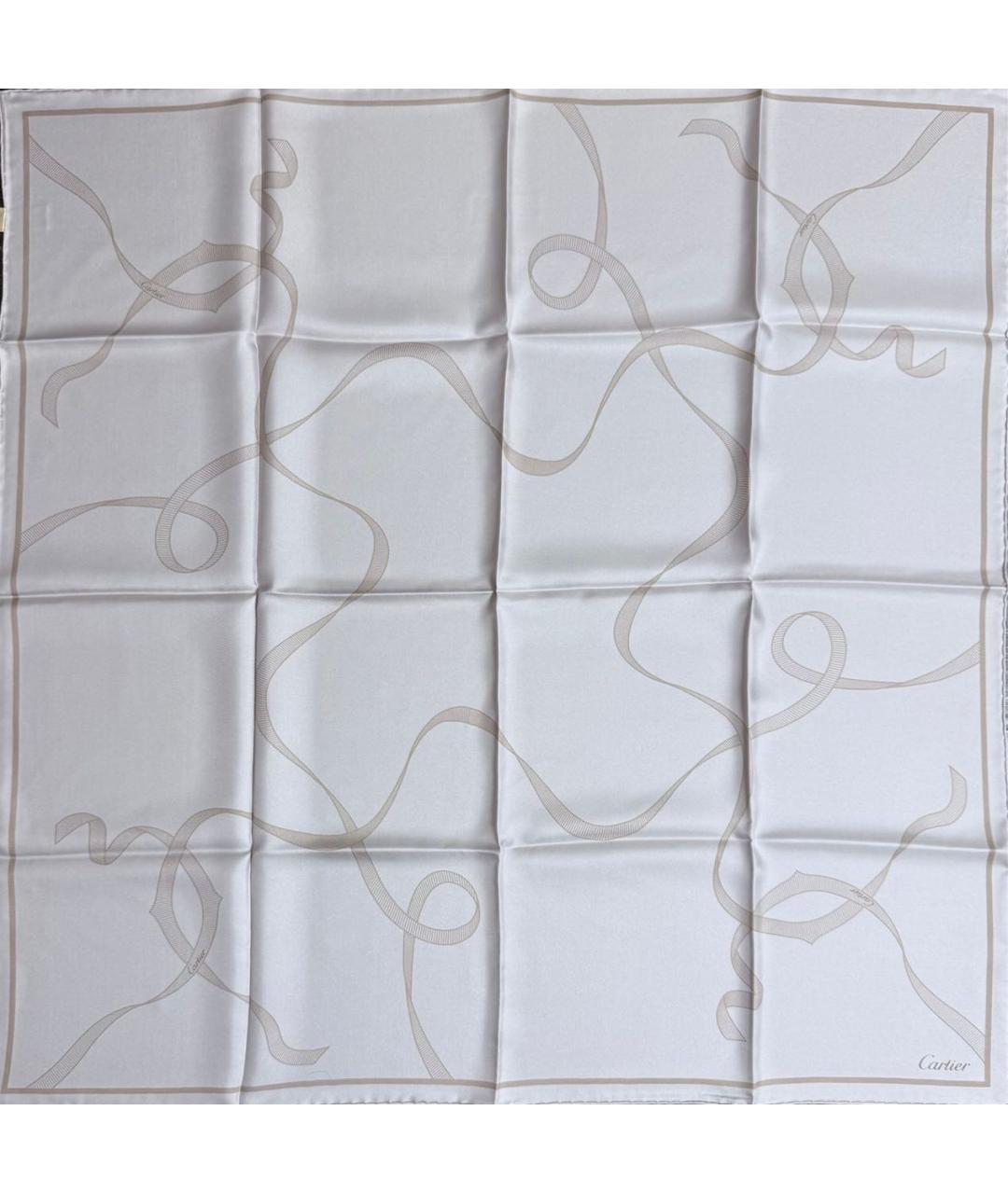 CARTIER Розовый шелковый платок, фото 2