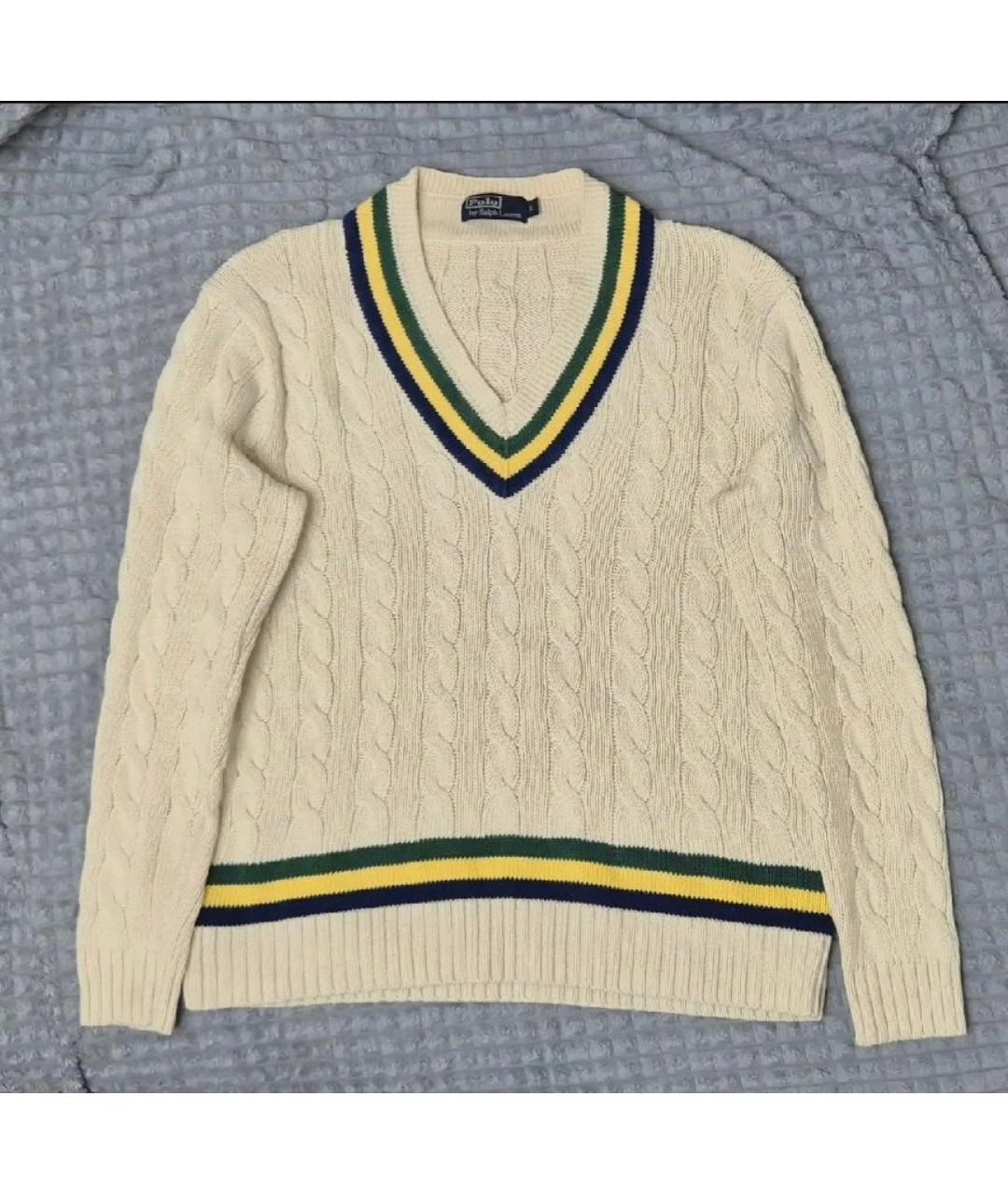 POLO RALPH LAUREN Бежевый хлопковый джемпер / свитер, фото 6