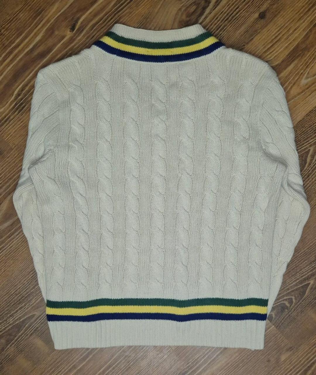 POLO RALPH LAUREN Бежевый хлопковый джемпер / свитер, фото 2