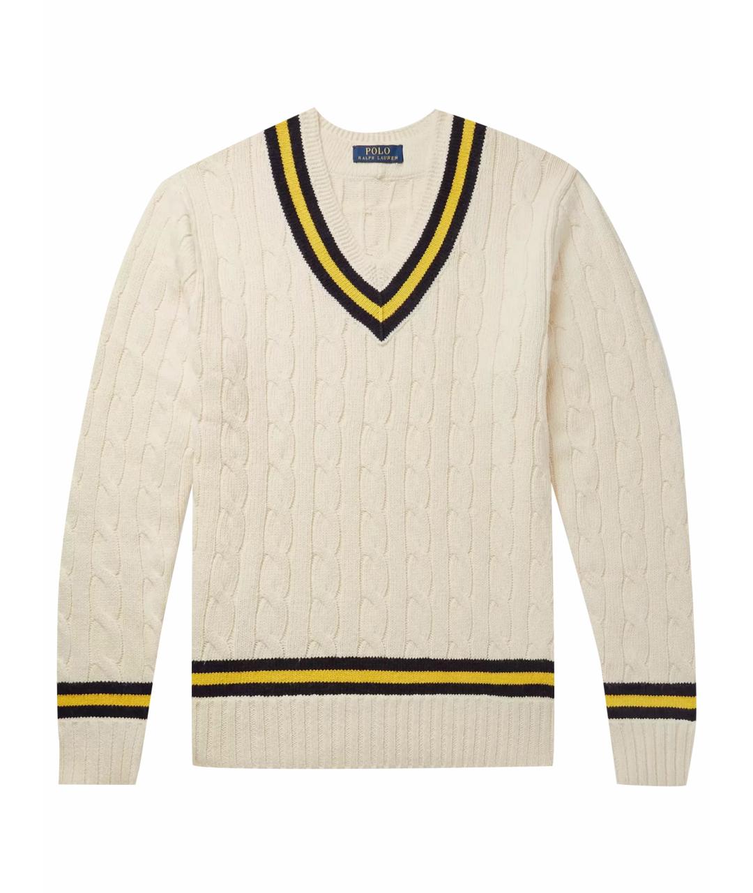 POLO RALPH LAUREN Бежевый хлопковый джемпер / свитер, фото 1