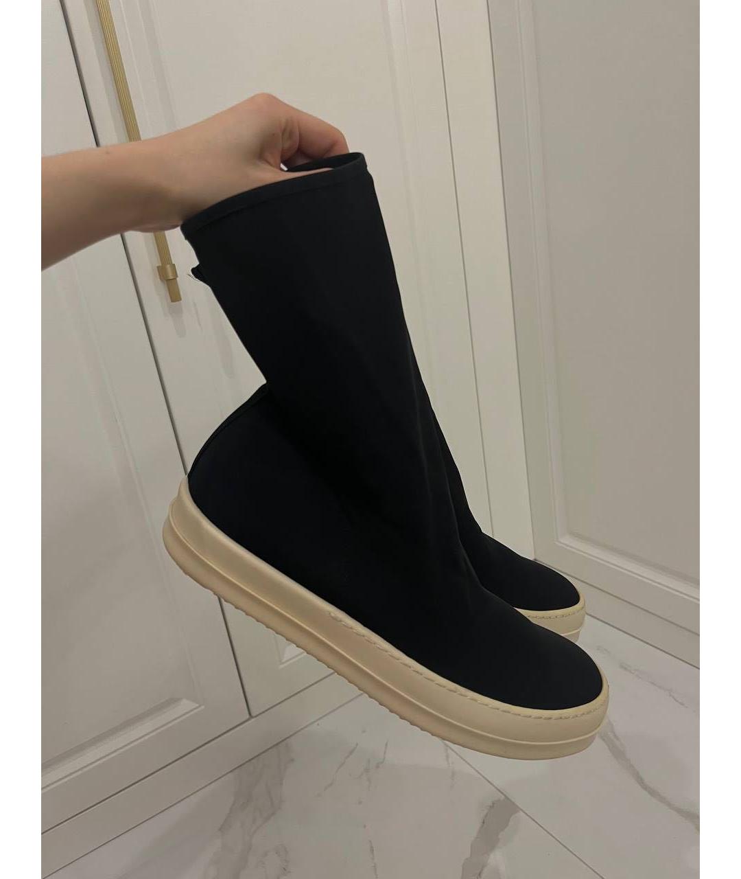 RICK OWENS DRKSHDW Черные высокие кроссовки / кеды, фото 2