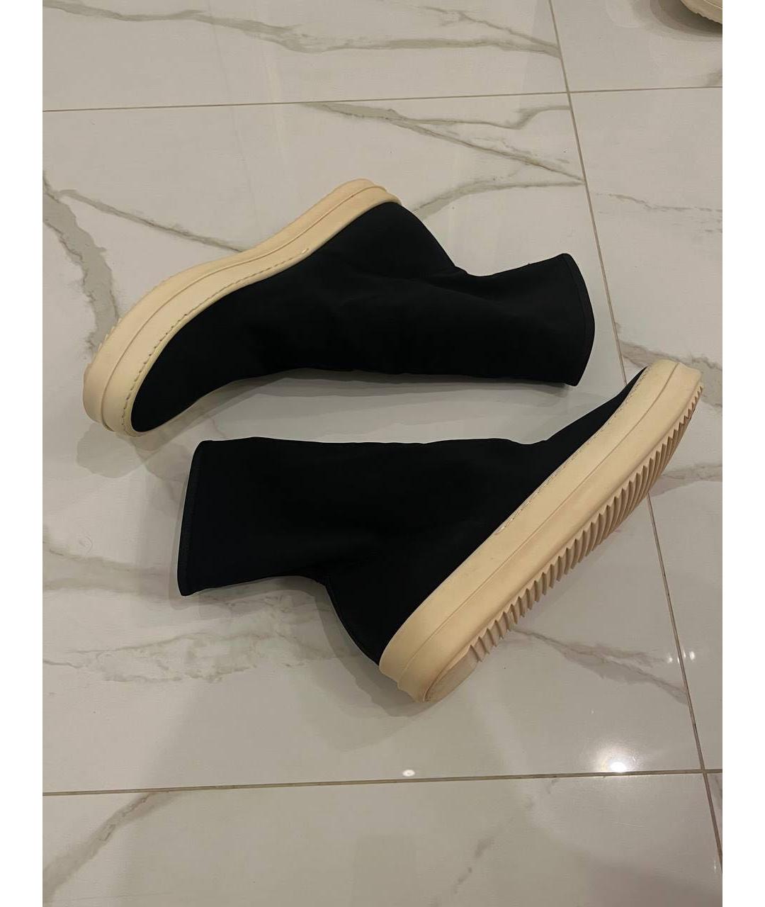 RICK OWENS DRKSHDW Черные высокие кроссовки / кеды, фото 3