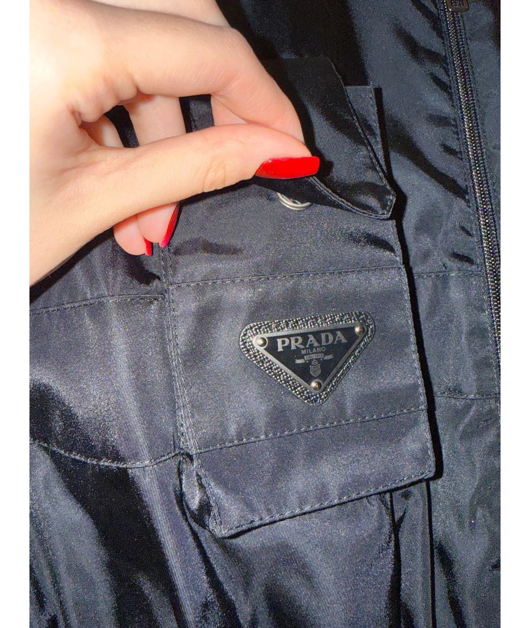 PRADA Черное полиамидовое повседневное платье, фото 5