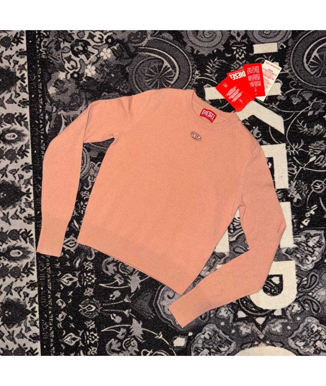 DIESEL Розовый кашемировый джемпер / свитер, фото 9