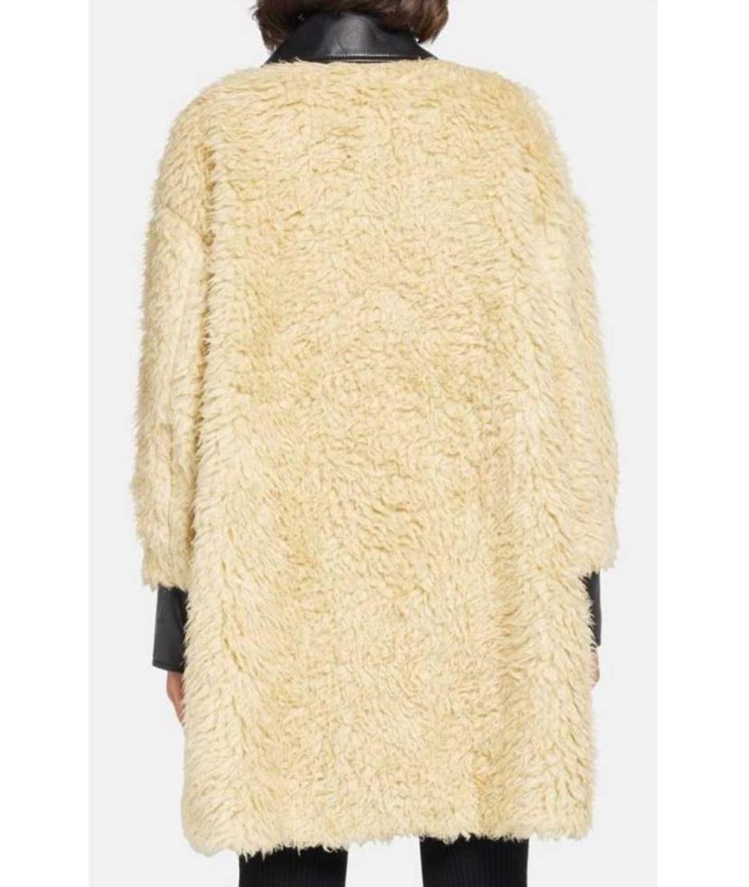 MM6 MAISON MARGIELA Бежевое полиэстеровое пальто, фото 2