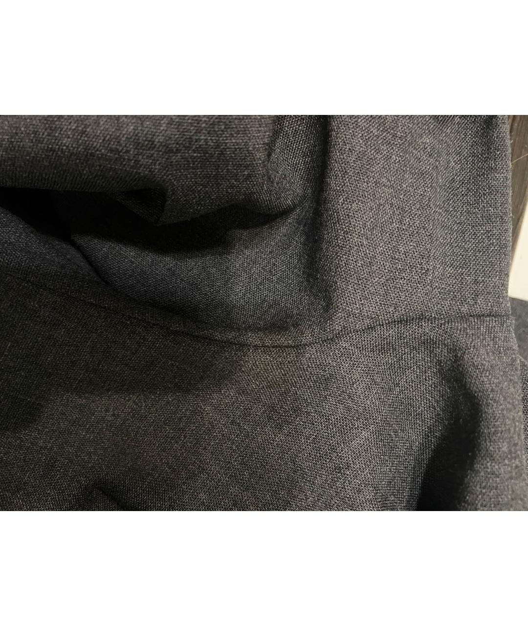 THE ROW Серые шерстяные брюки широкие, фото 5