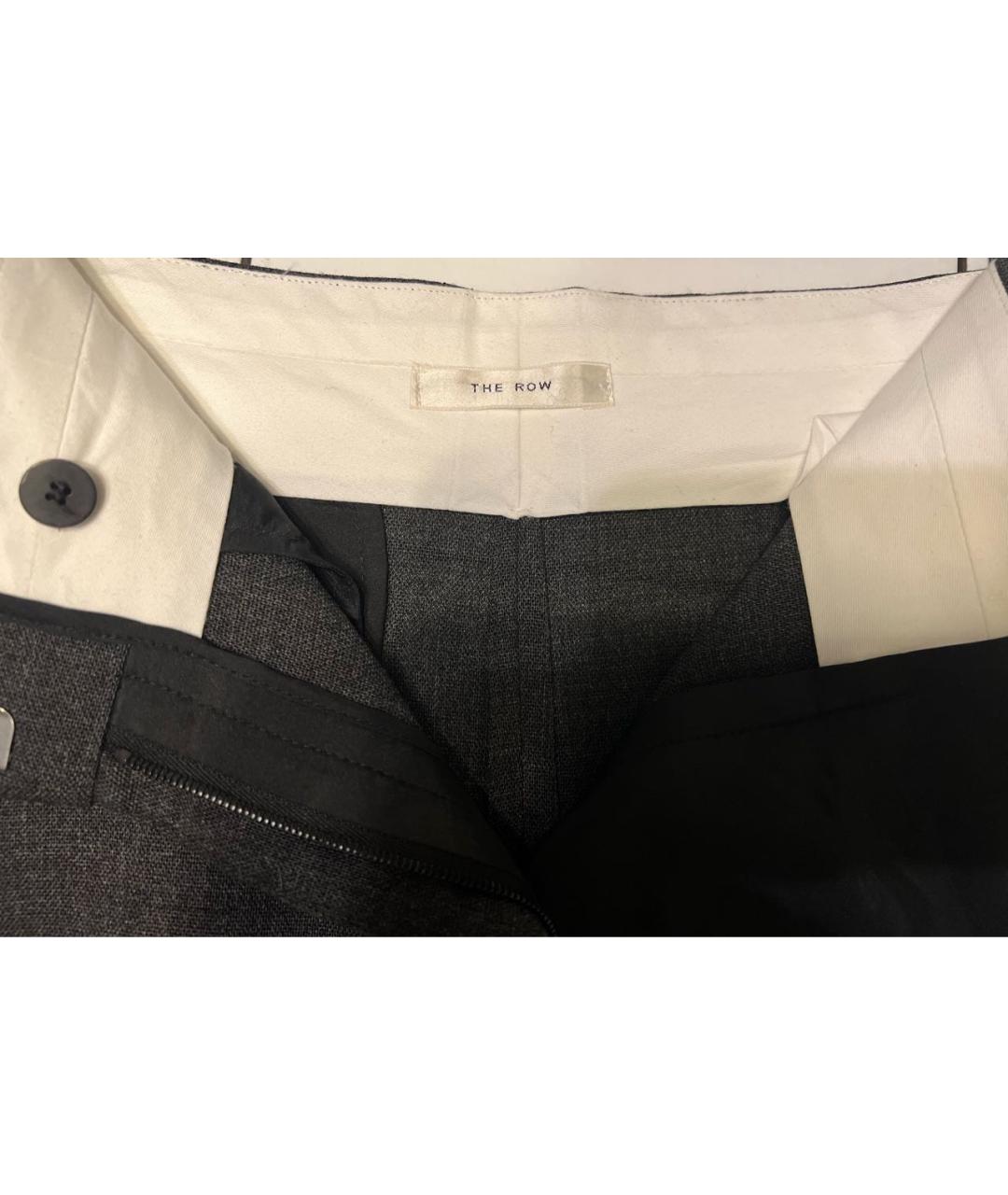 THE ROW Серые шерстяные брюки широкие, фото 3