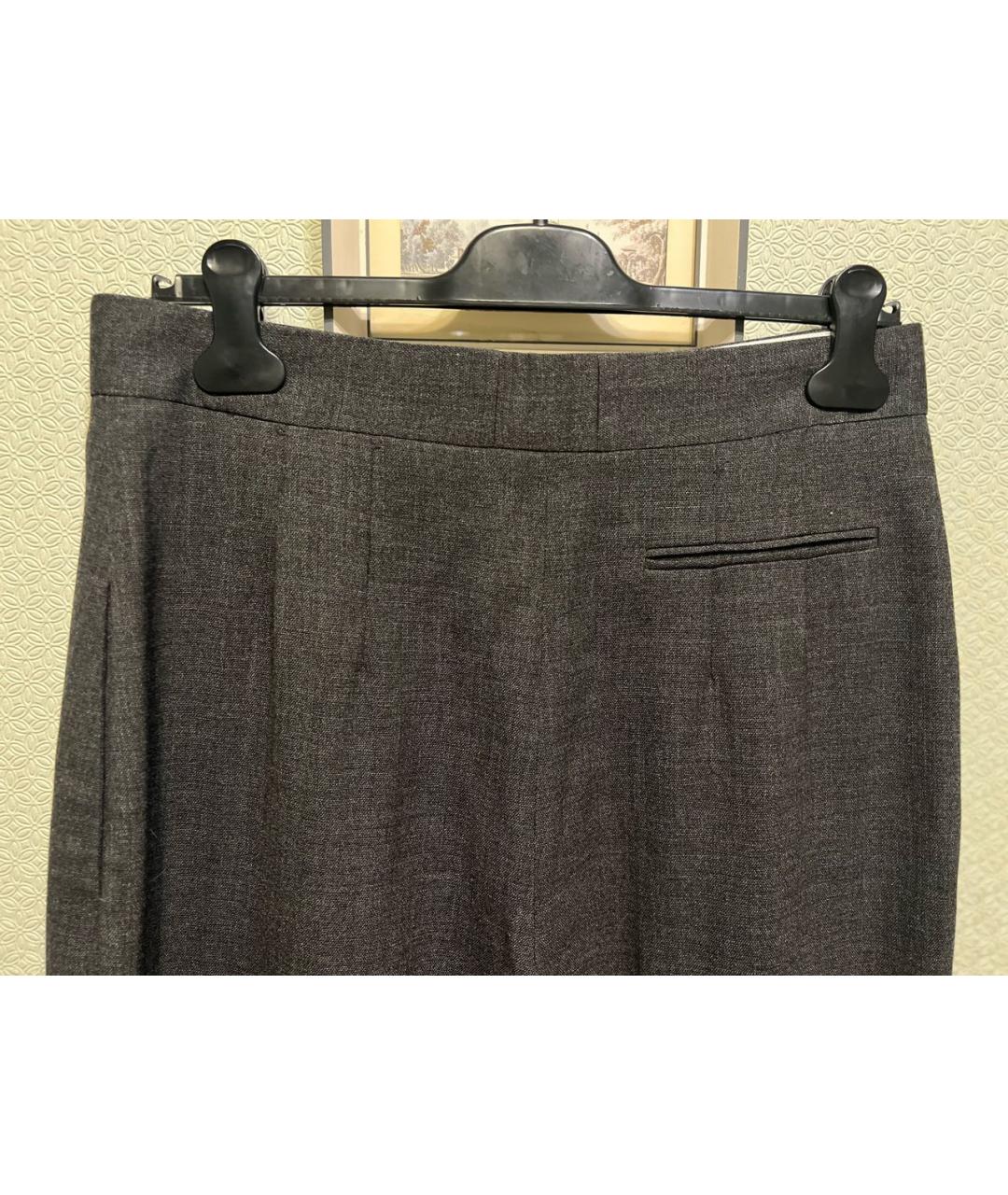 THE ROW Серые шерстяные брюки широкие, фото 2