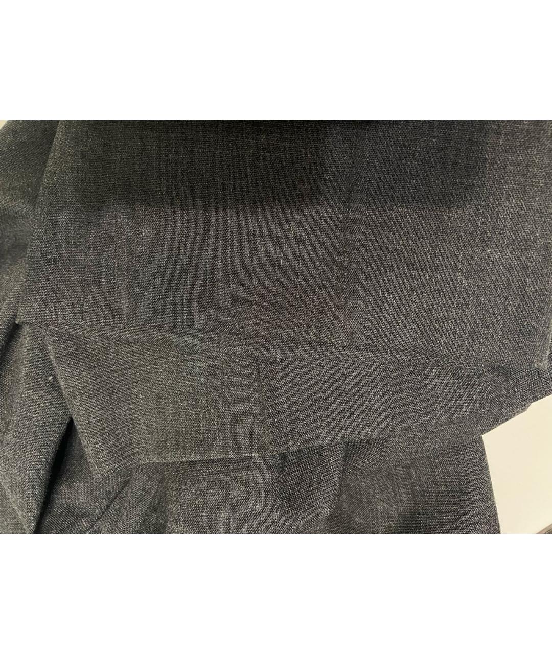 THE ROW Серые шерстяные брюки широкие, фото 6