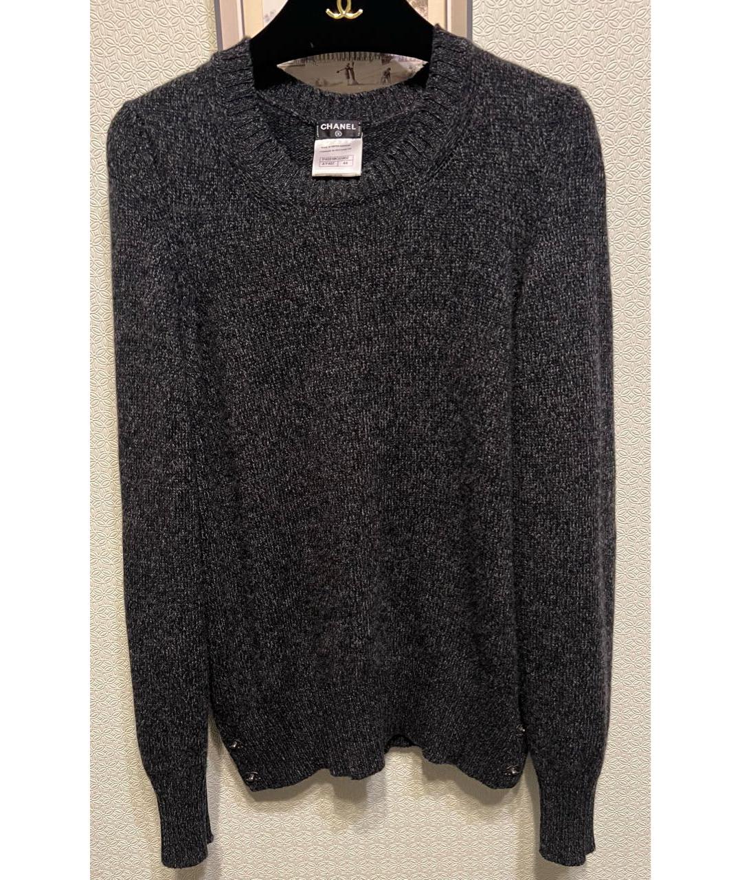 CHANEL Серый кашемировый джемпер / свитер, фото 5