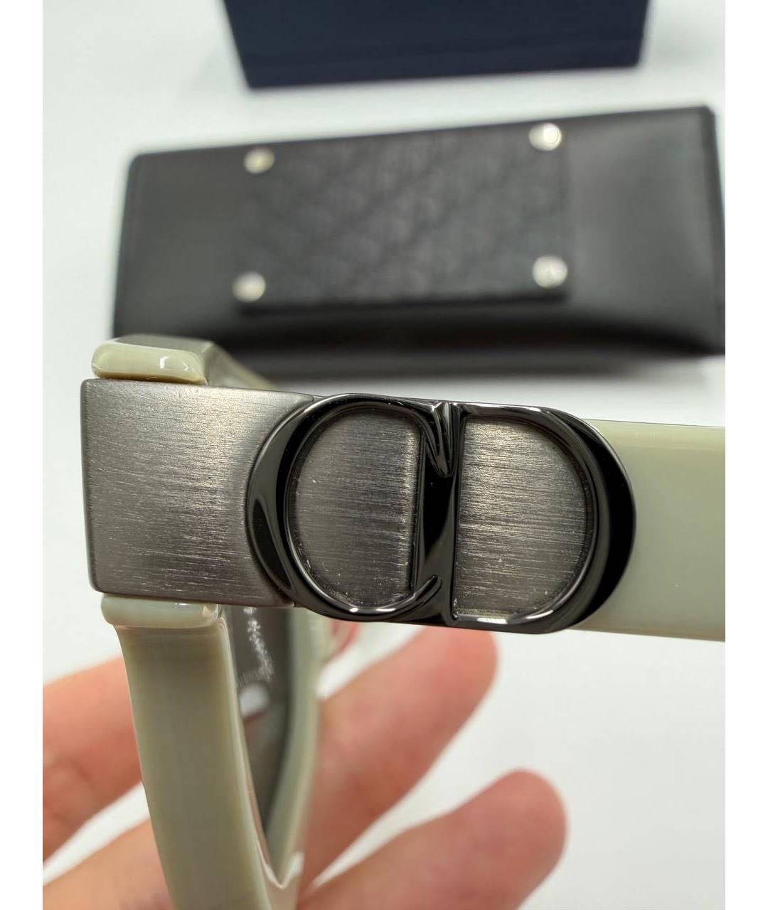 CHRISTIAN DIOR Хаки пластиковые солнцезащитные очки, фото 7