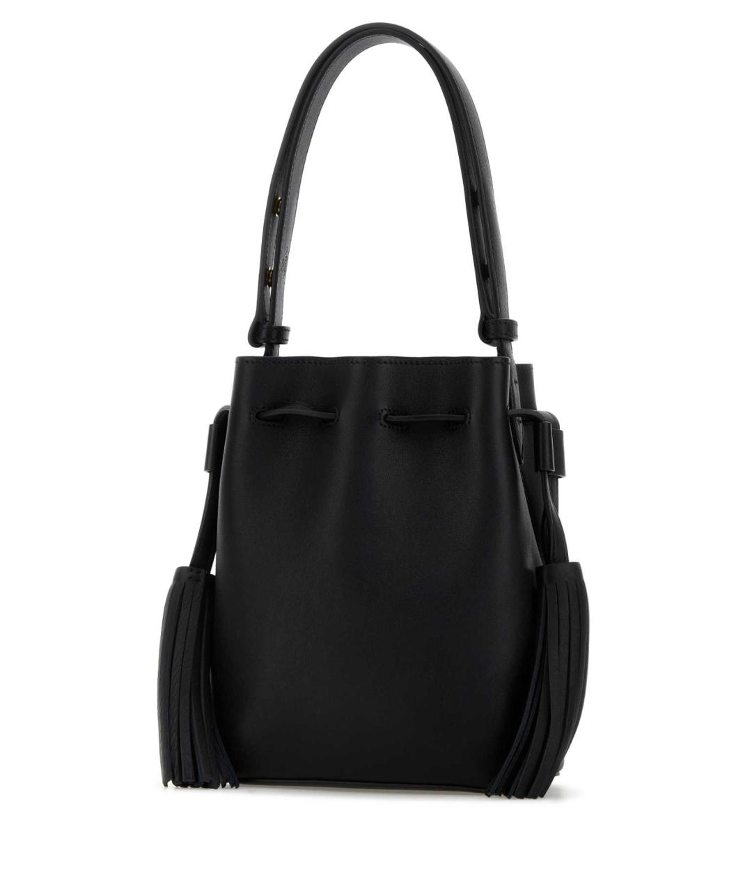 VALENTINO Черная кожаная сумка с короткими ручками, фото 2