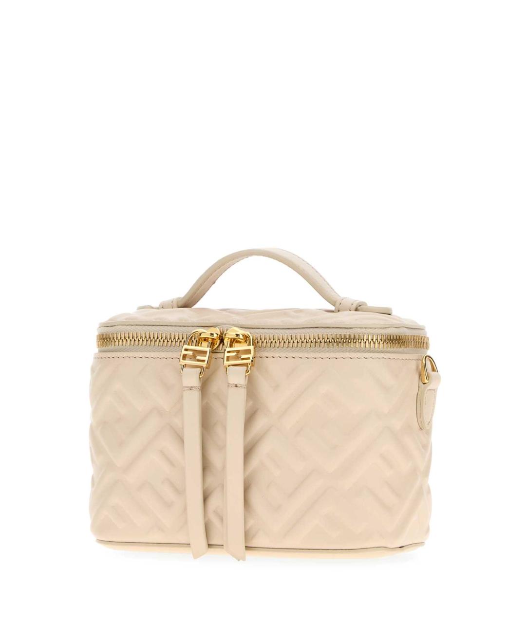 FENDI Белая кожаная сумка с короткими ручками, фото 2