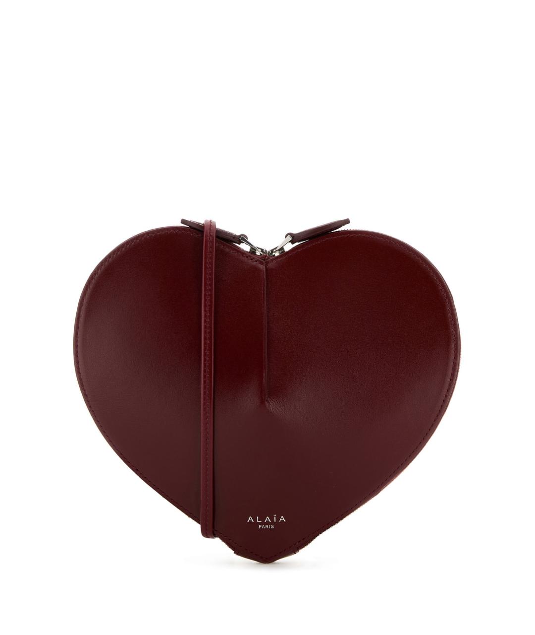 ALAIA Бордовая кожаная сумка через плечо, фото 1