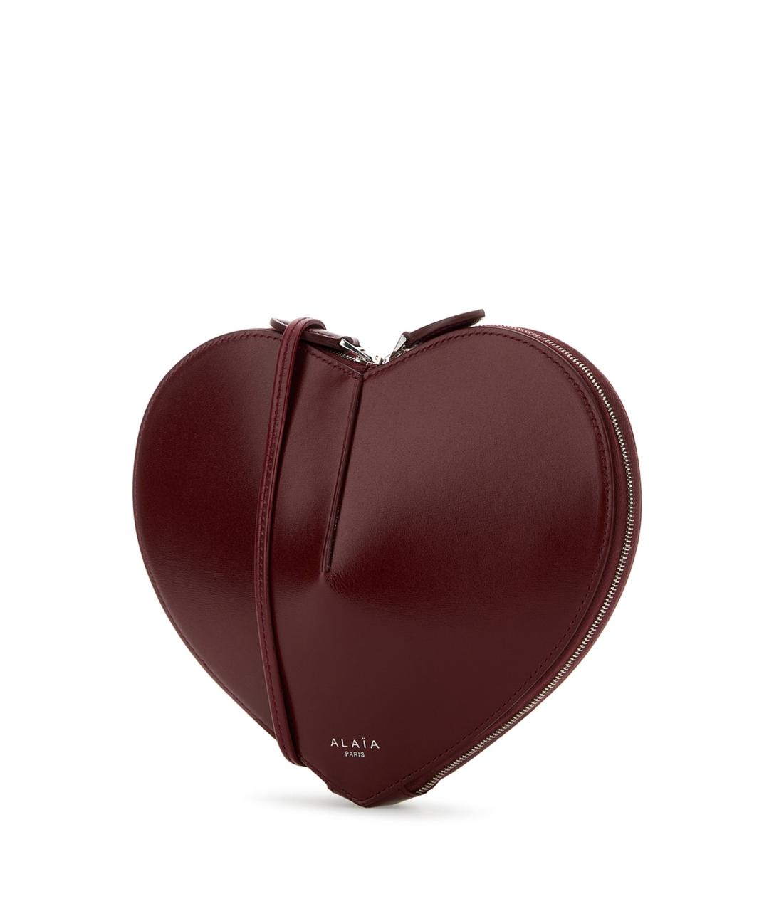 ALAIA Бордовая кожаная сумка через плечо, фото 2