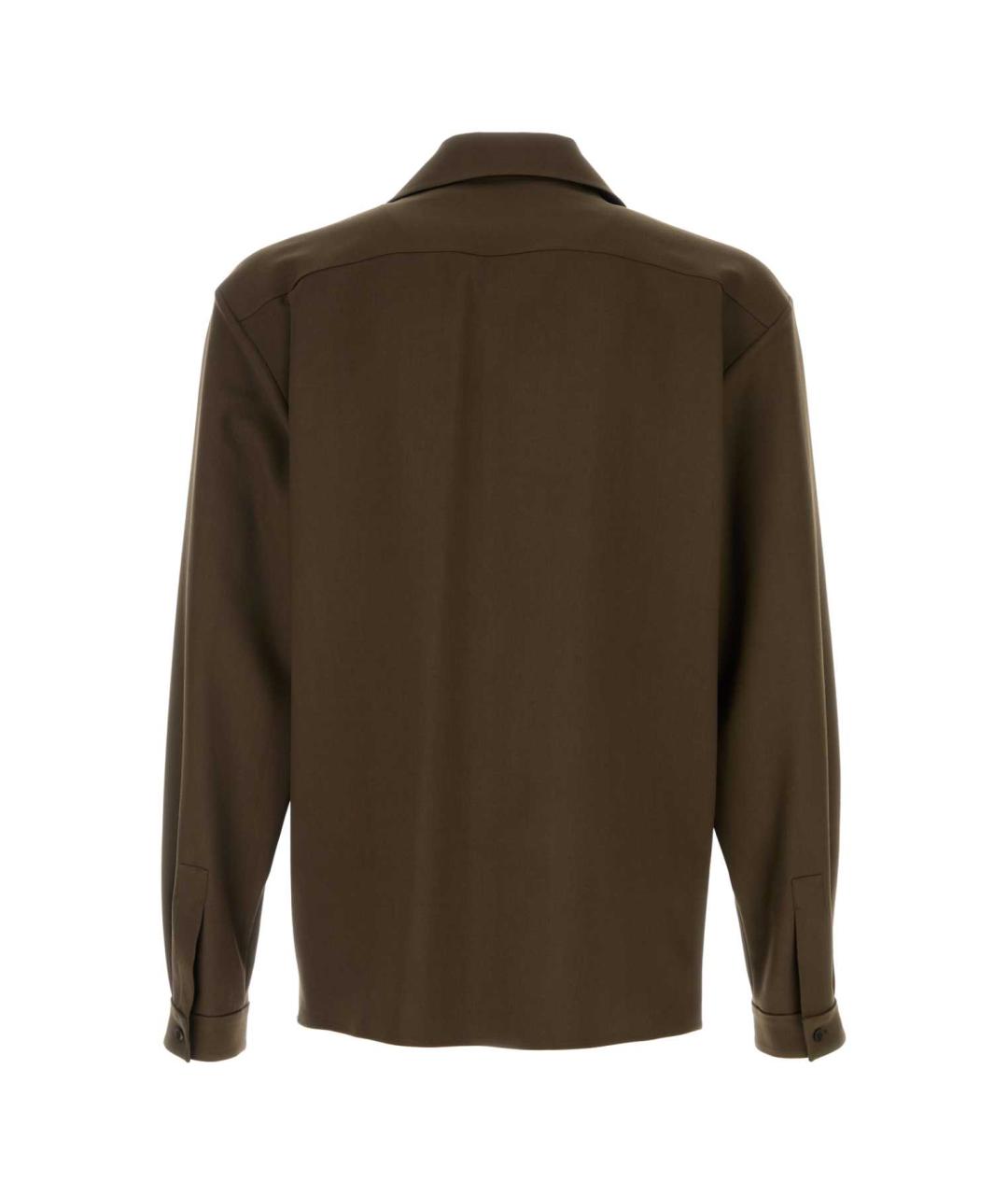 THE ROW Хаки шерстяная кэжуал рубашка, фото 2