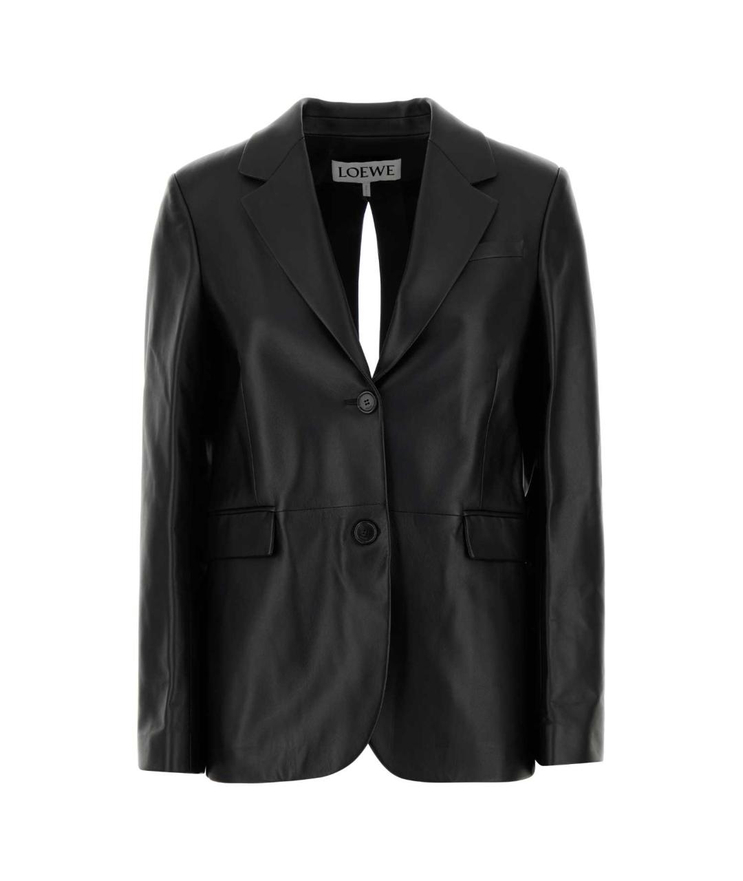 LOEWE Черный кожаный жакет/пиджак, фото 1