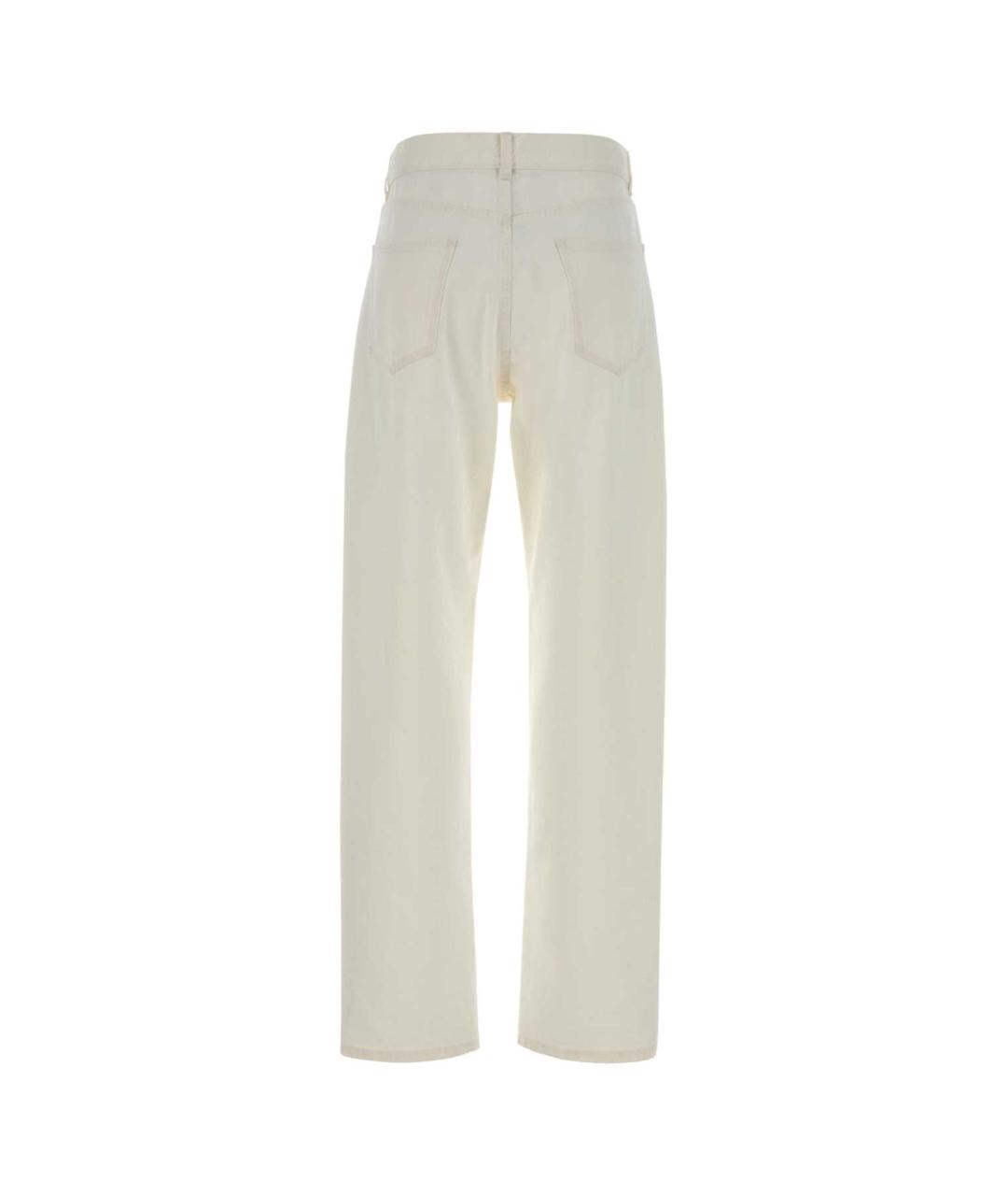 THE ROW Белые хлопковые прямые джинсы, фото 2