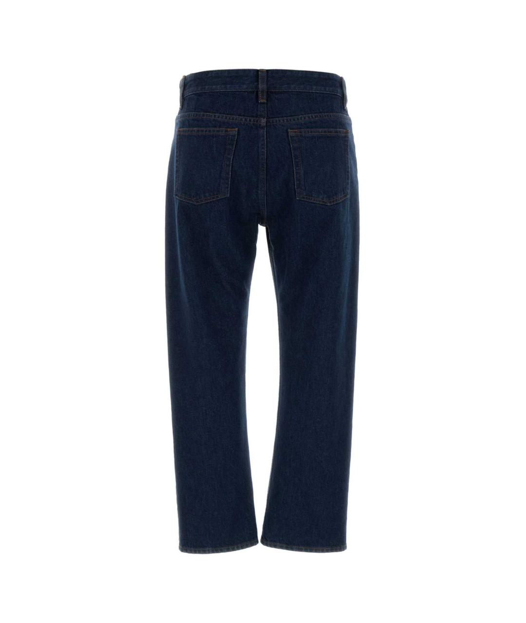 THE ROW Синие хлопковые прямые джинсы, фото 2