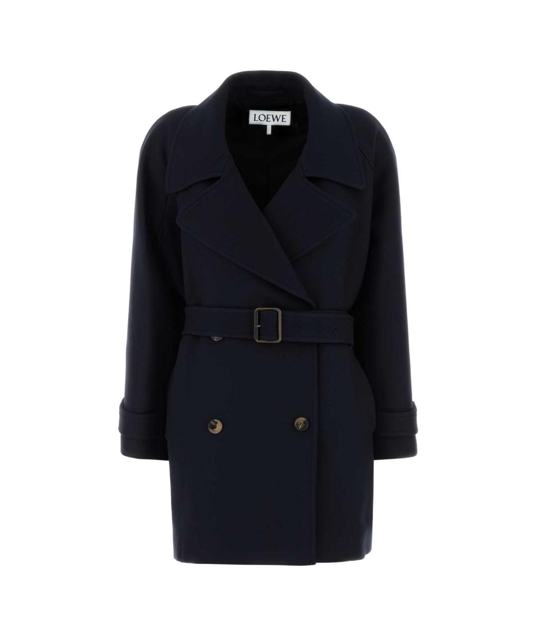LOEWE Синее шерстяное пальто, фото 1
