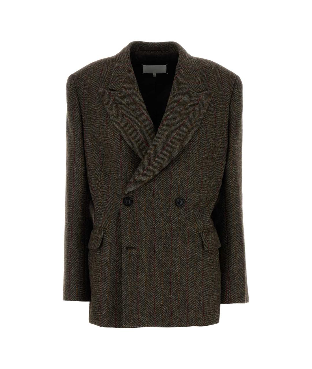 MAISON MARGIELA Коричневый шерстяной жакет/пиджак, фото 1