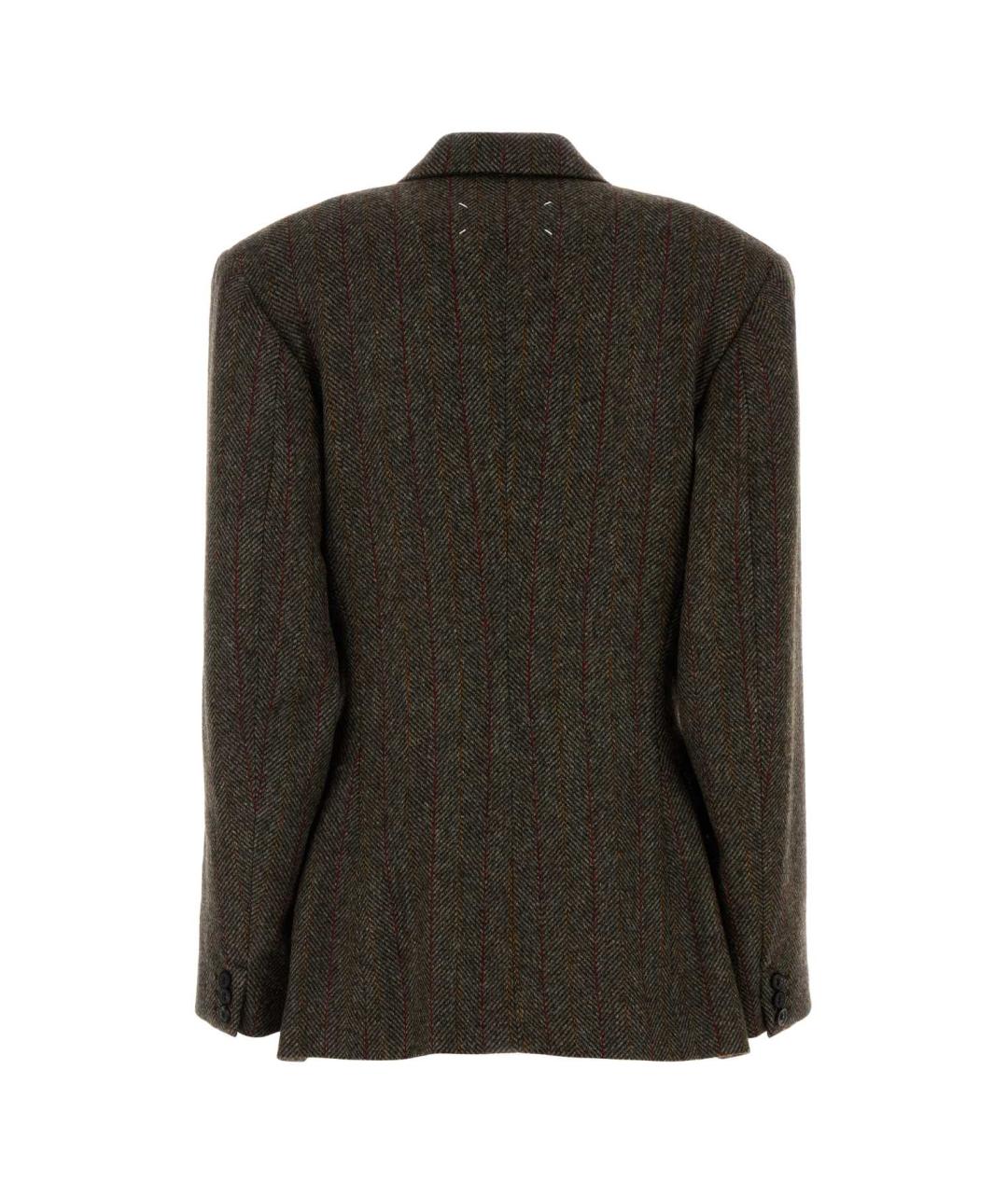 MAISON MARGIELA Коричневый шерстяной жакет/пиджак, фото 2