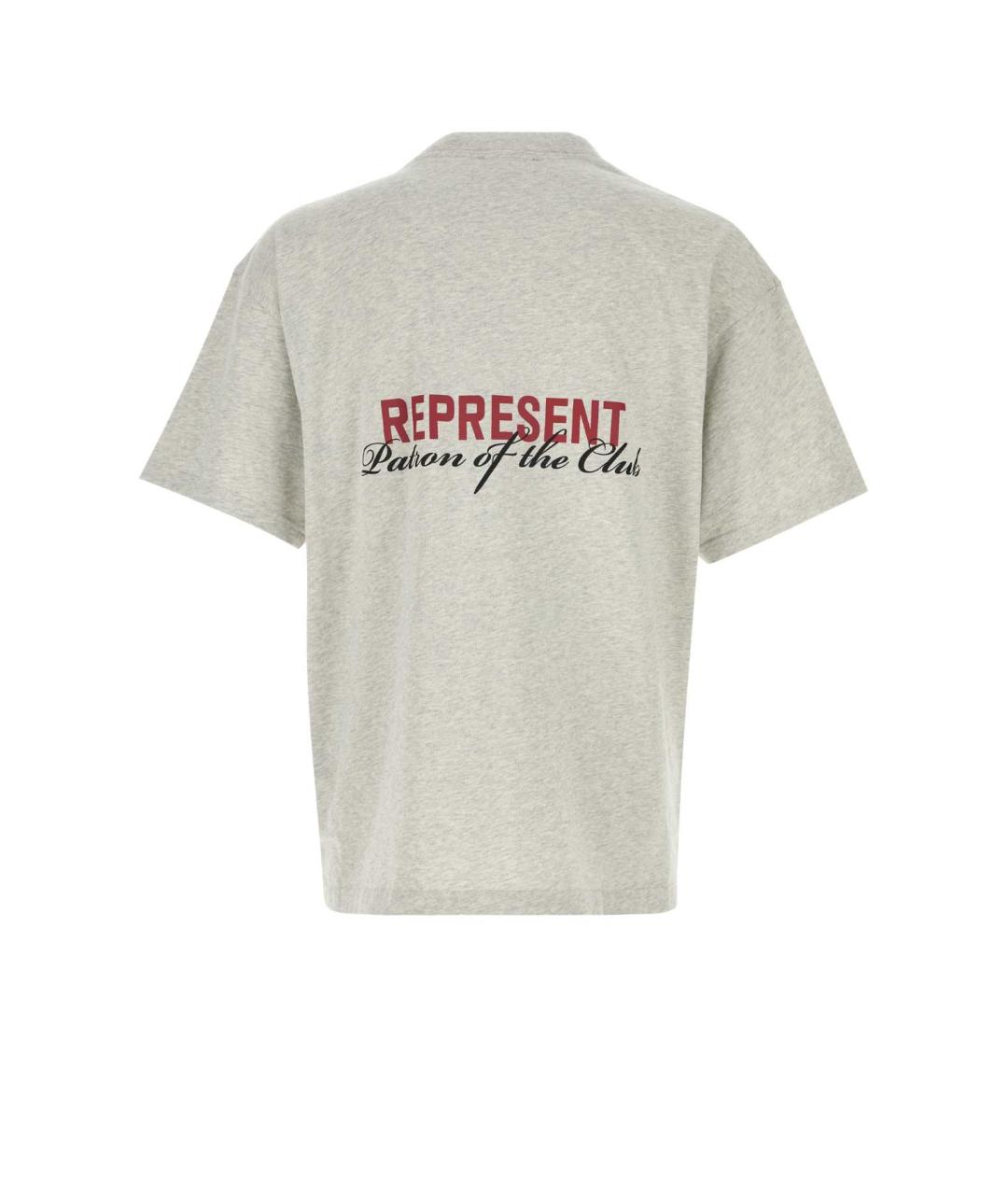 REPRESENT Серая хлопковая футболка, фото 2