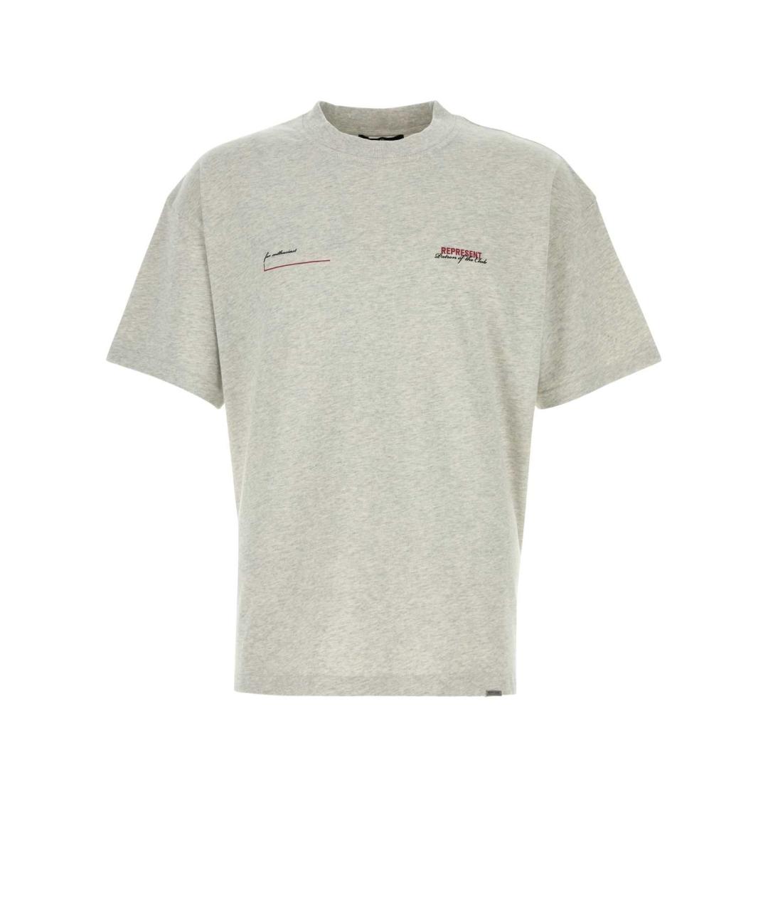 REPRESENT Серая хлопковая футболка, фото 1