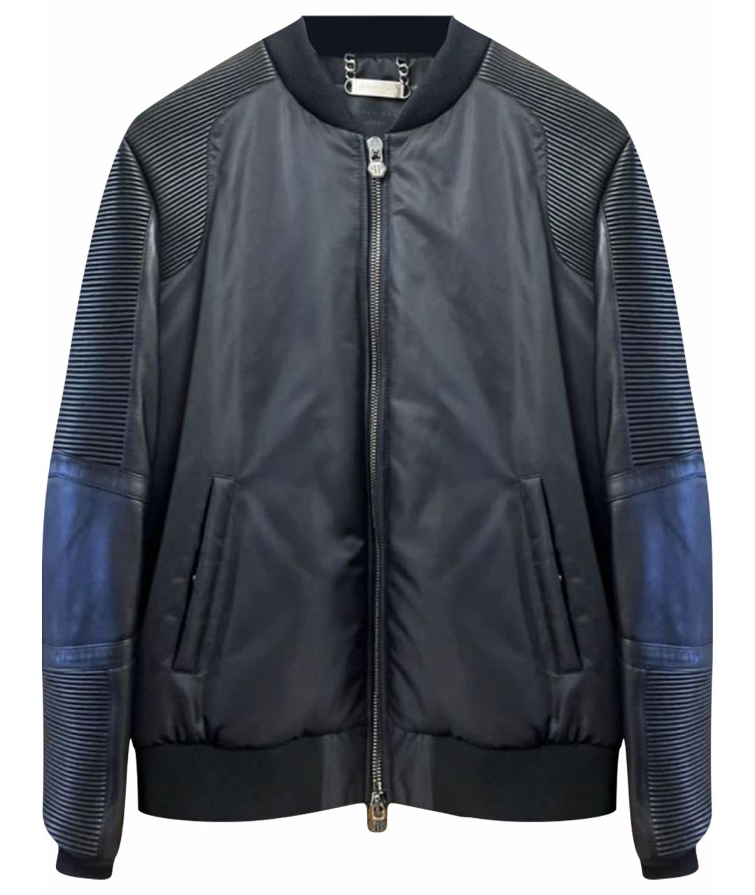 PHILIPP PLEIN Черная кожаная куртка, фото 1