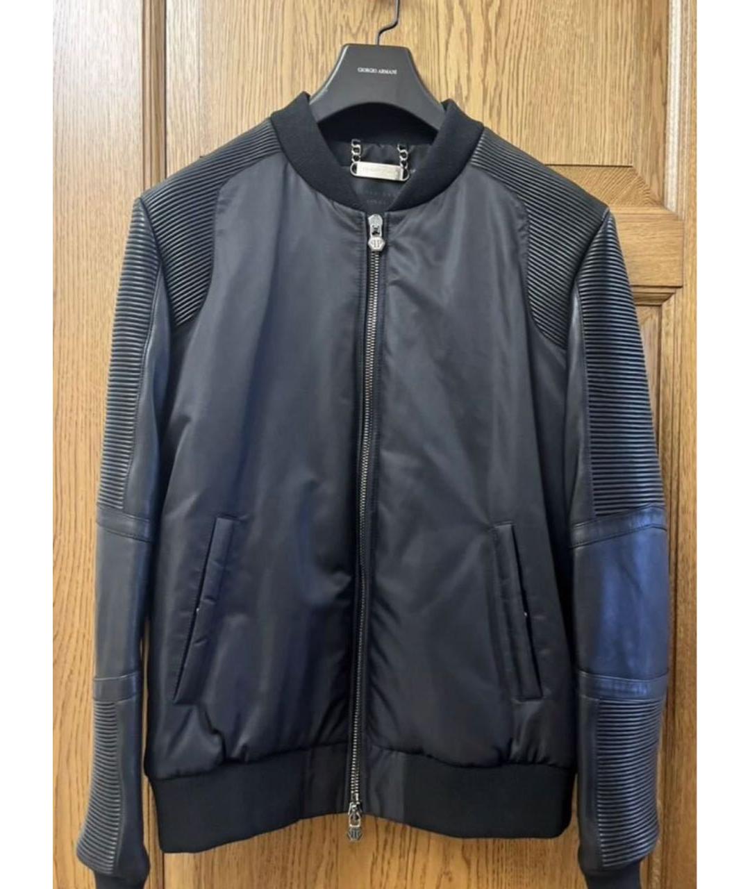 PHILIPP PLEIN Черная кожаная куртка, фото 5