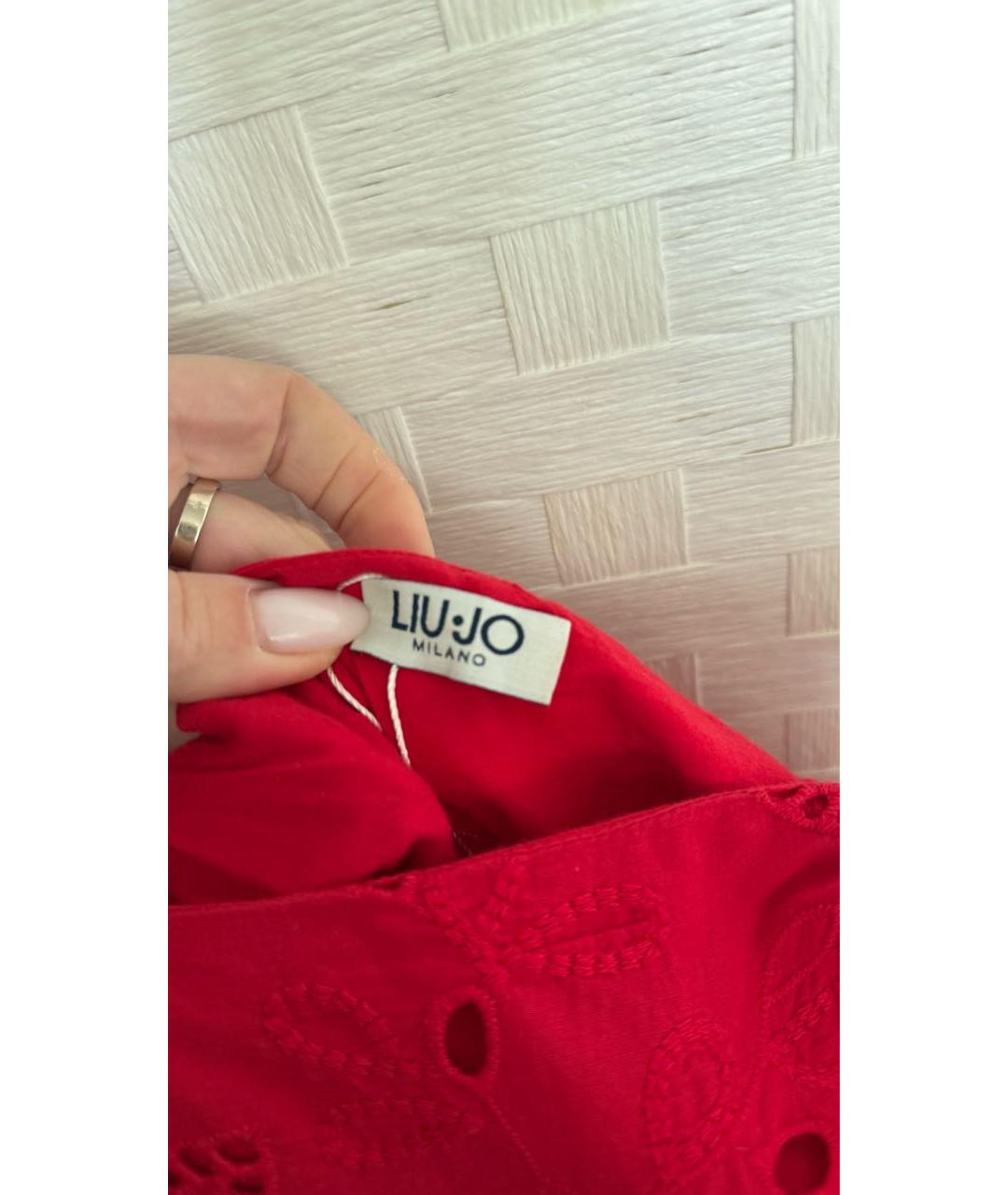 LIU JO Красный хлопковый сарафан, фото 3
