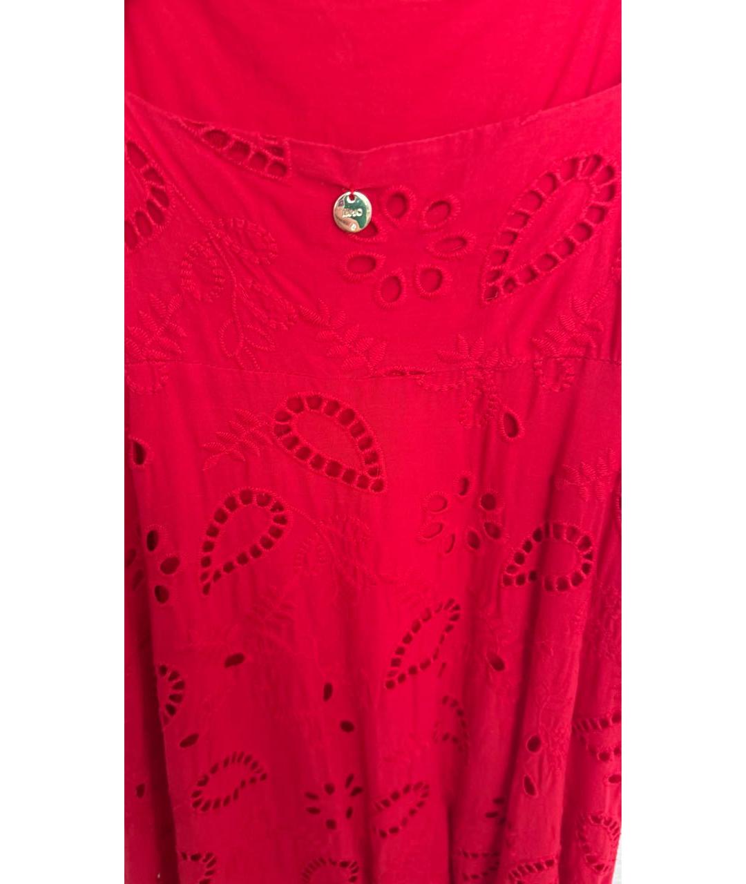LIU JO Красный хлопковый сарафан, фото 5