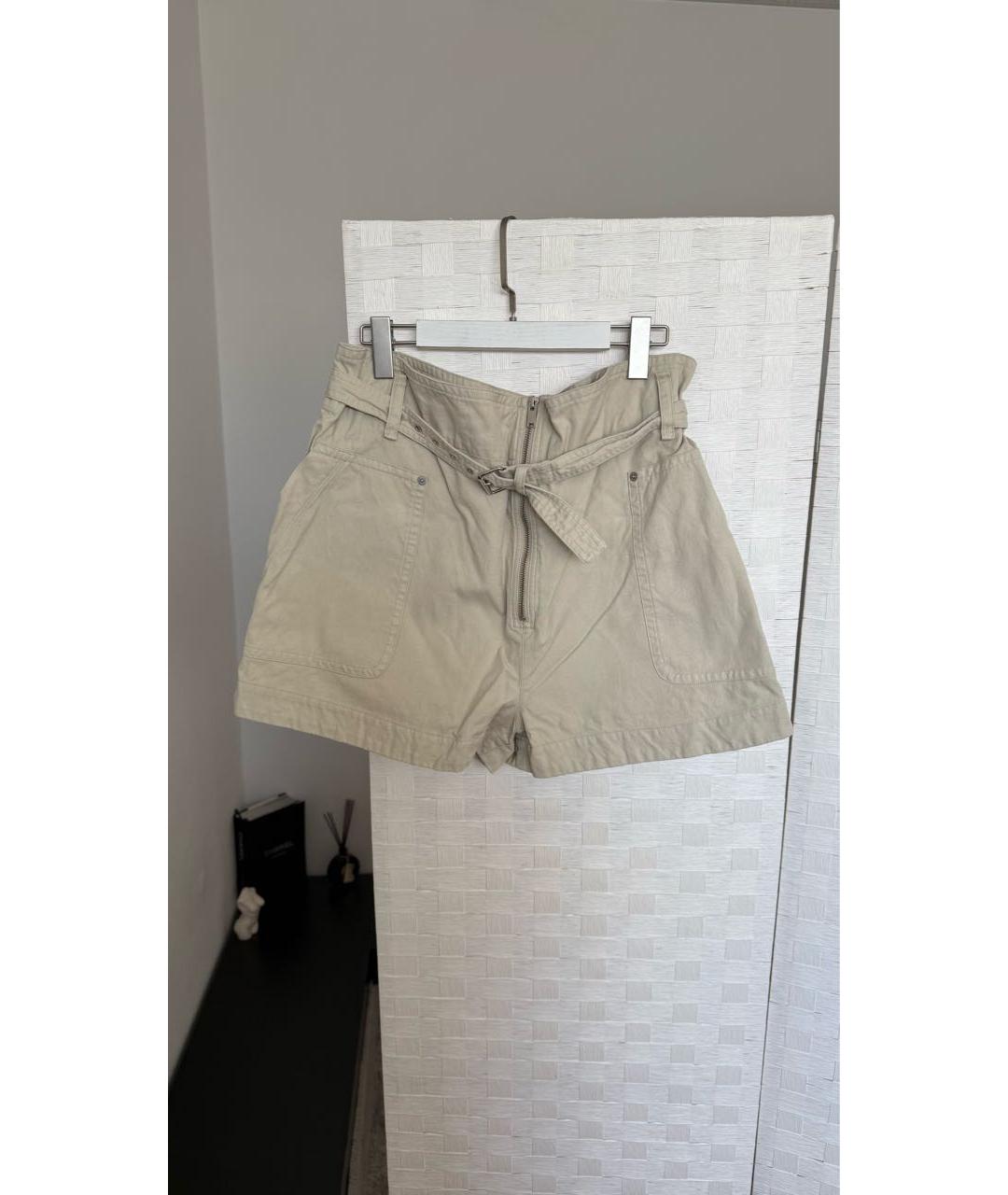 ISABEL MARANT ETOILE Бежевые хлопковые шорты, фото 6
