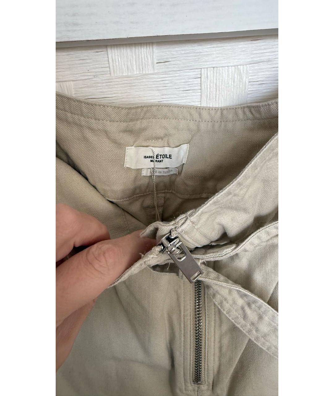 ISABEL MARANT ETOILE Бежевые хлопковые шорты, фото 3