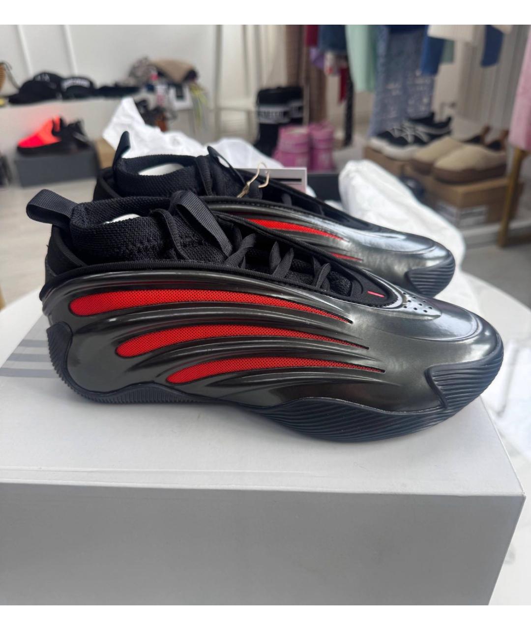 ADIDAS Черные кожаные кроссовки, фото 8