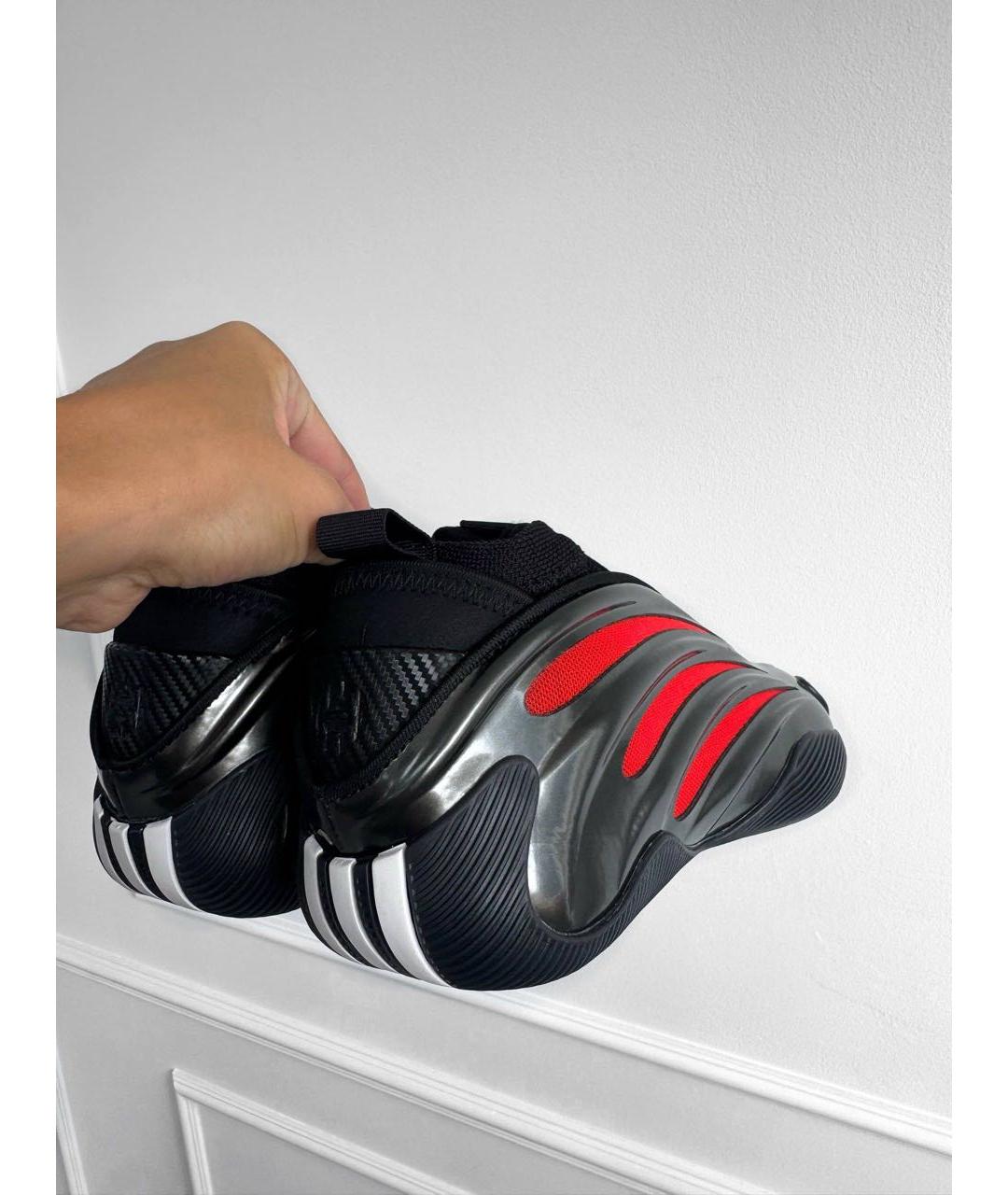 ADIDAS Черные кожаные кроссовки, фото 3